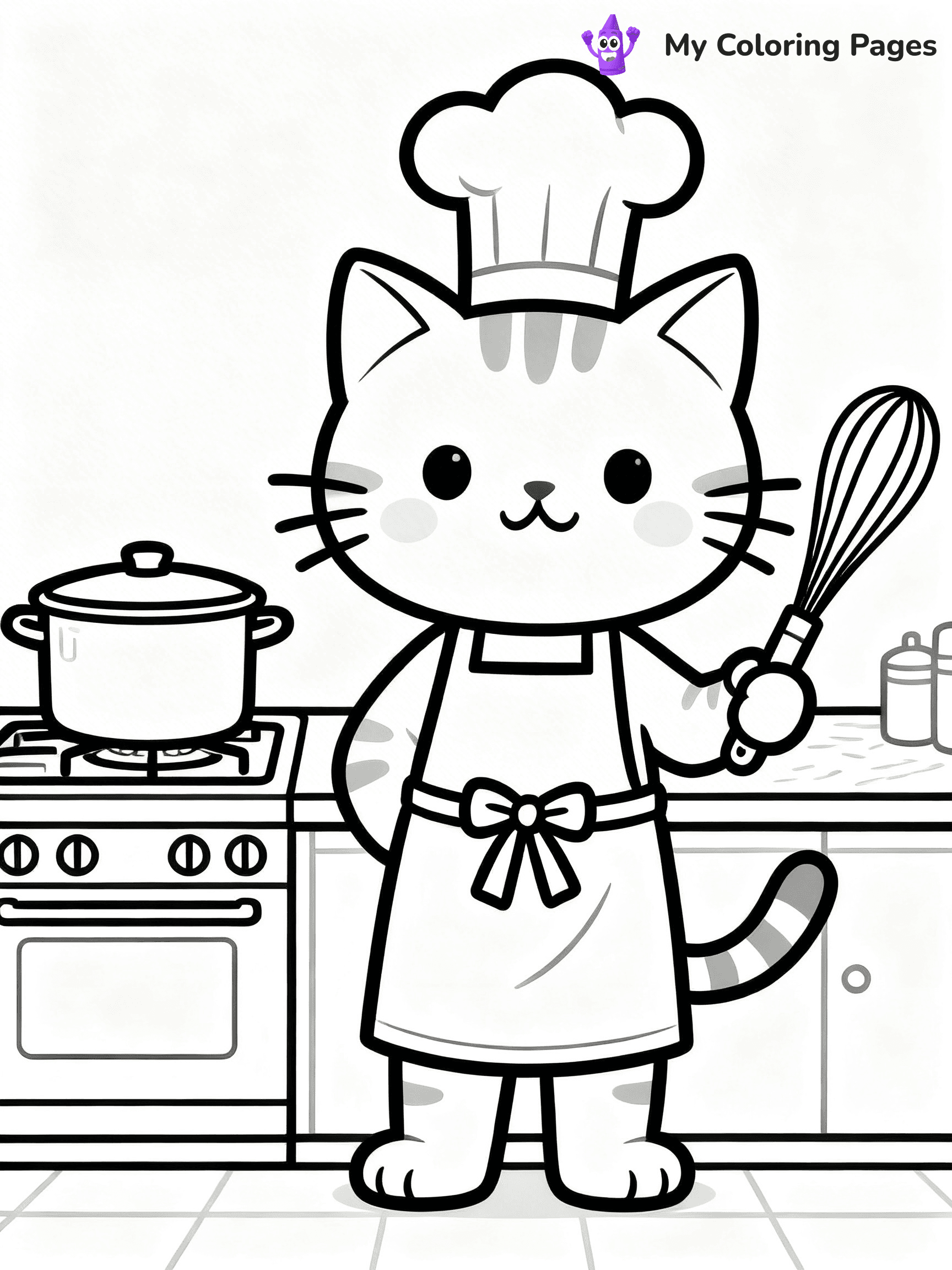 Cartoon Cat Coloring Pages - 189
