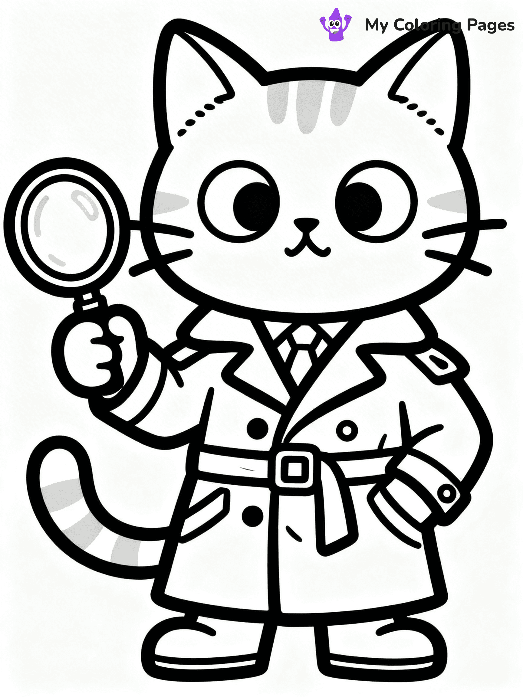Cartoon Cat Coloring Pages - 187