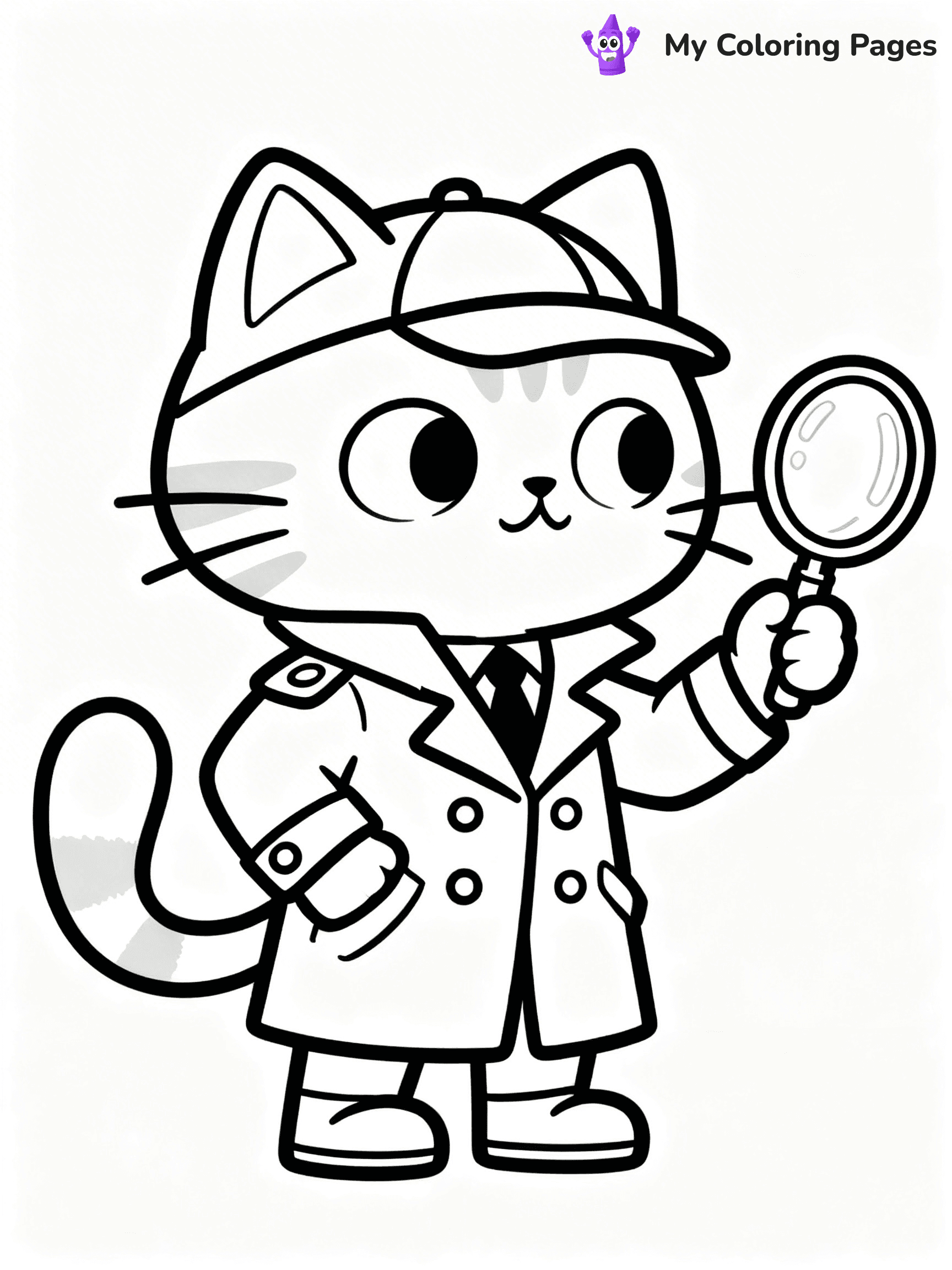 Cartoon Cat Coloring Pages - 186