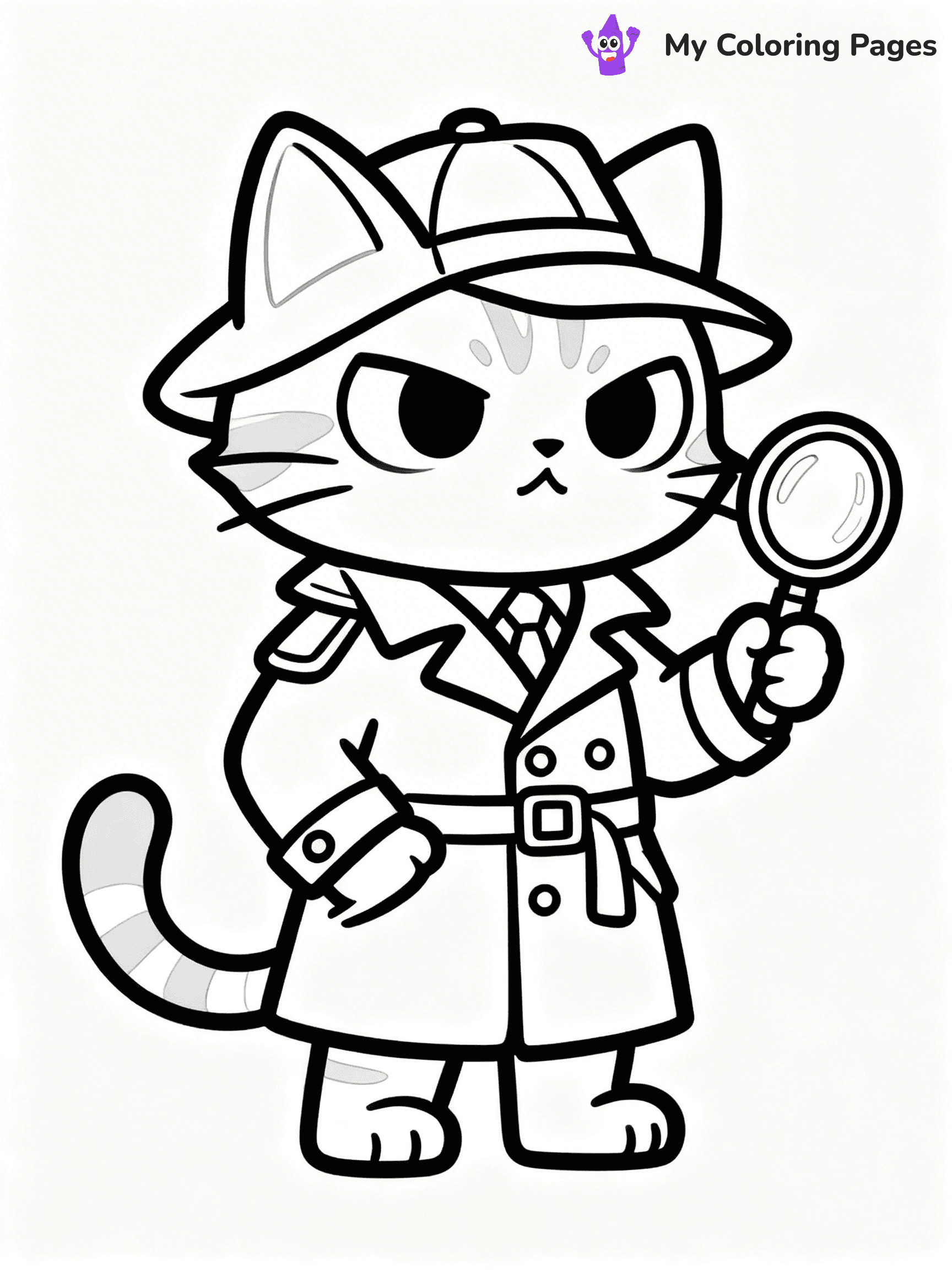 Cartoon Cat Coloring Pages - 184