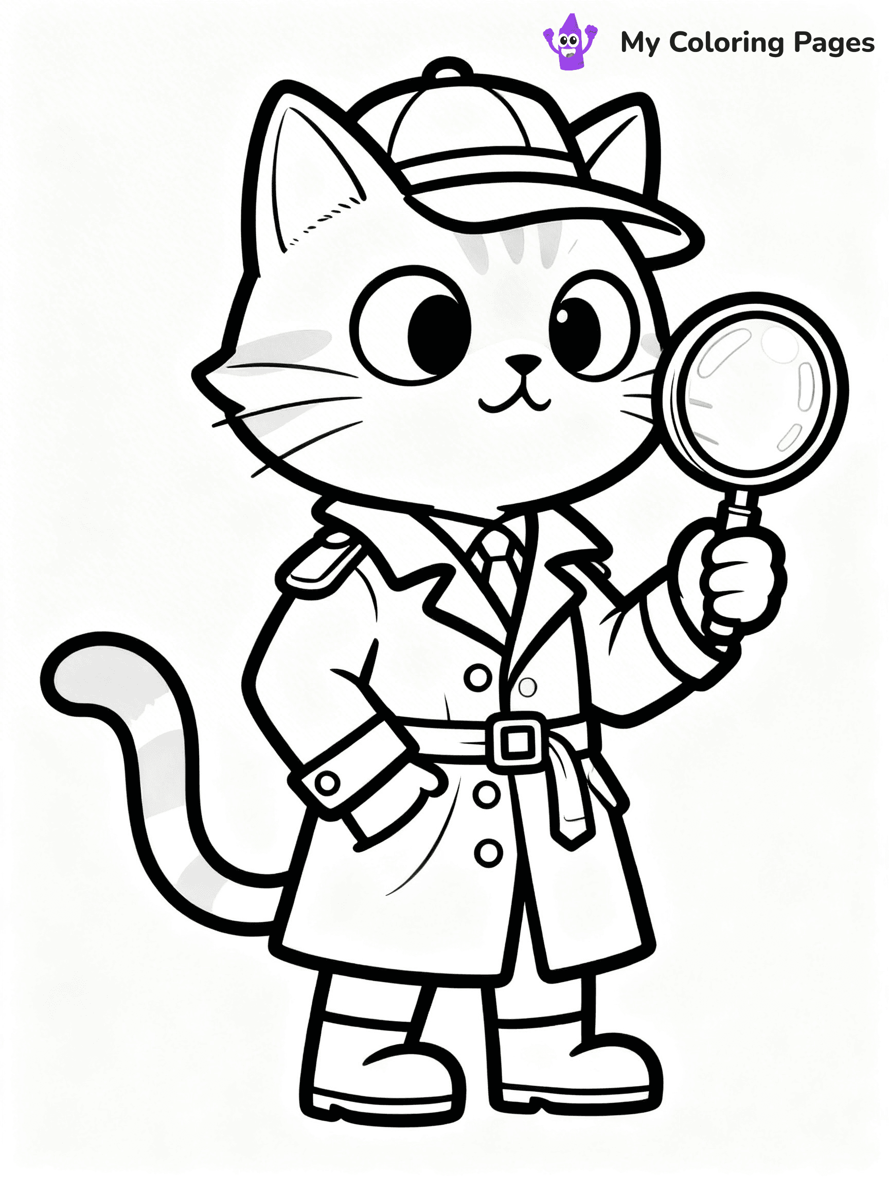 Cartoon Cat Coloring Pages - 183