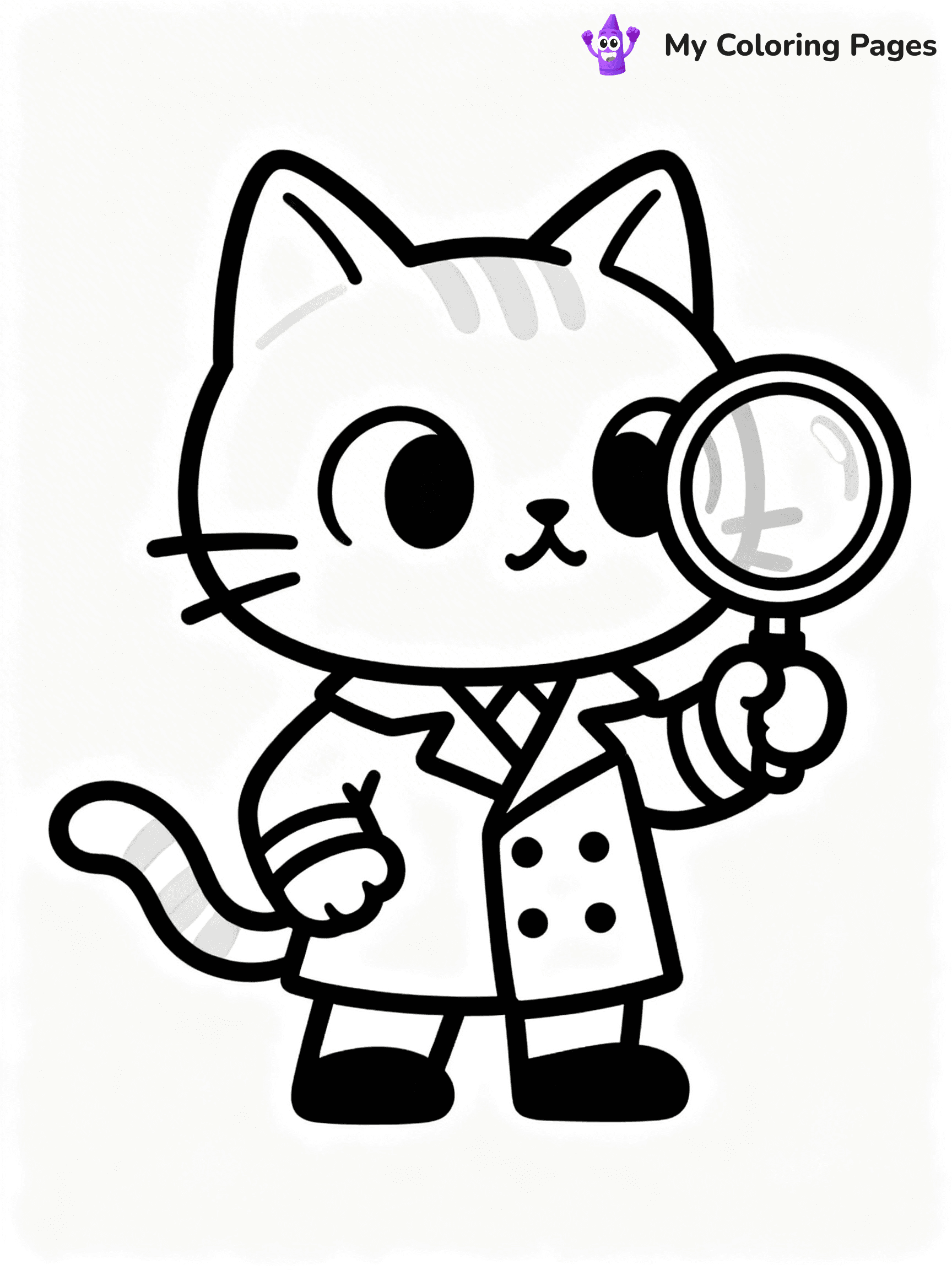 Cartoon Cat Coloring Pages - 182