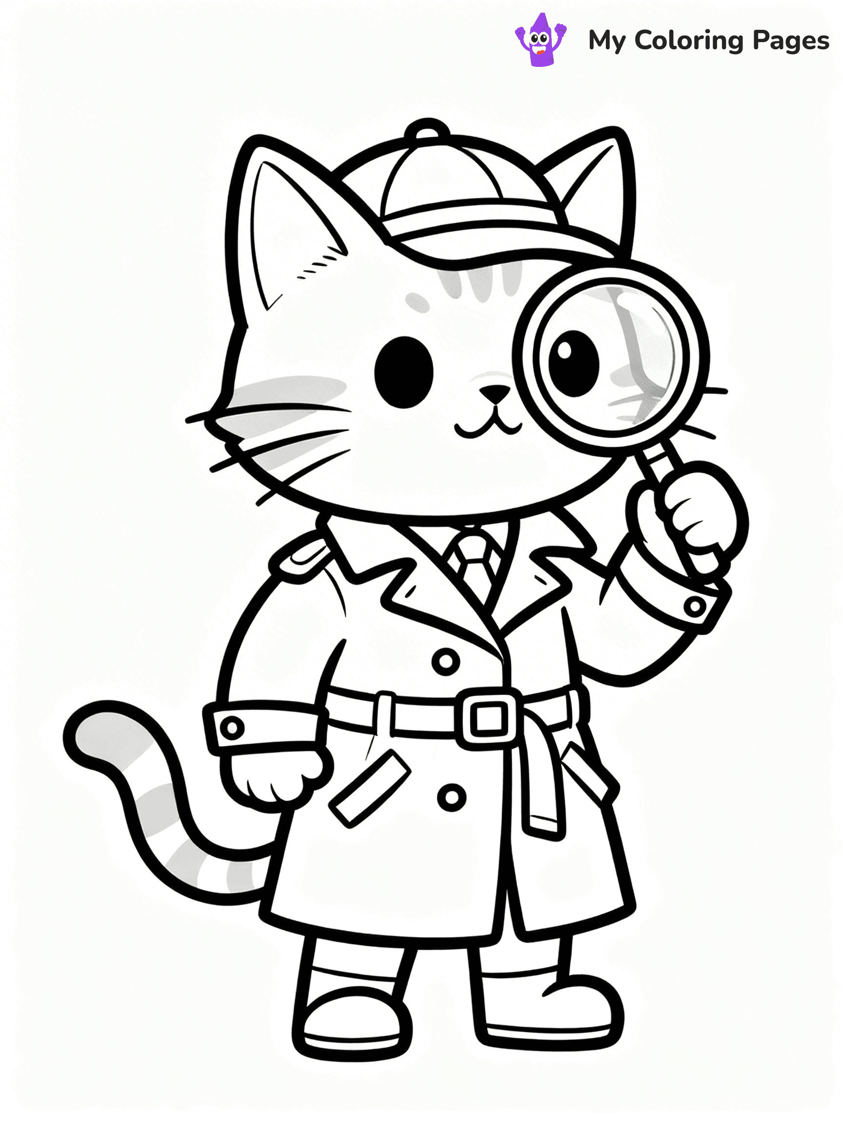 Cartoon Cat Coloring Pages - 181