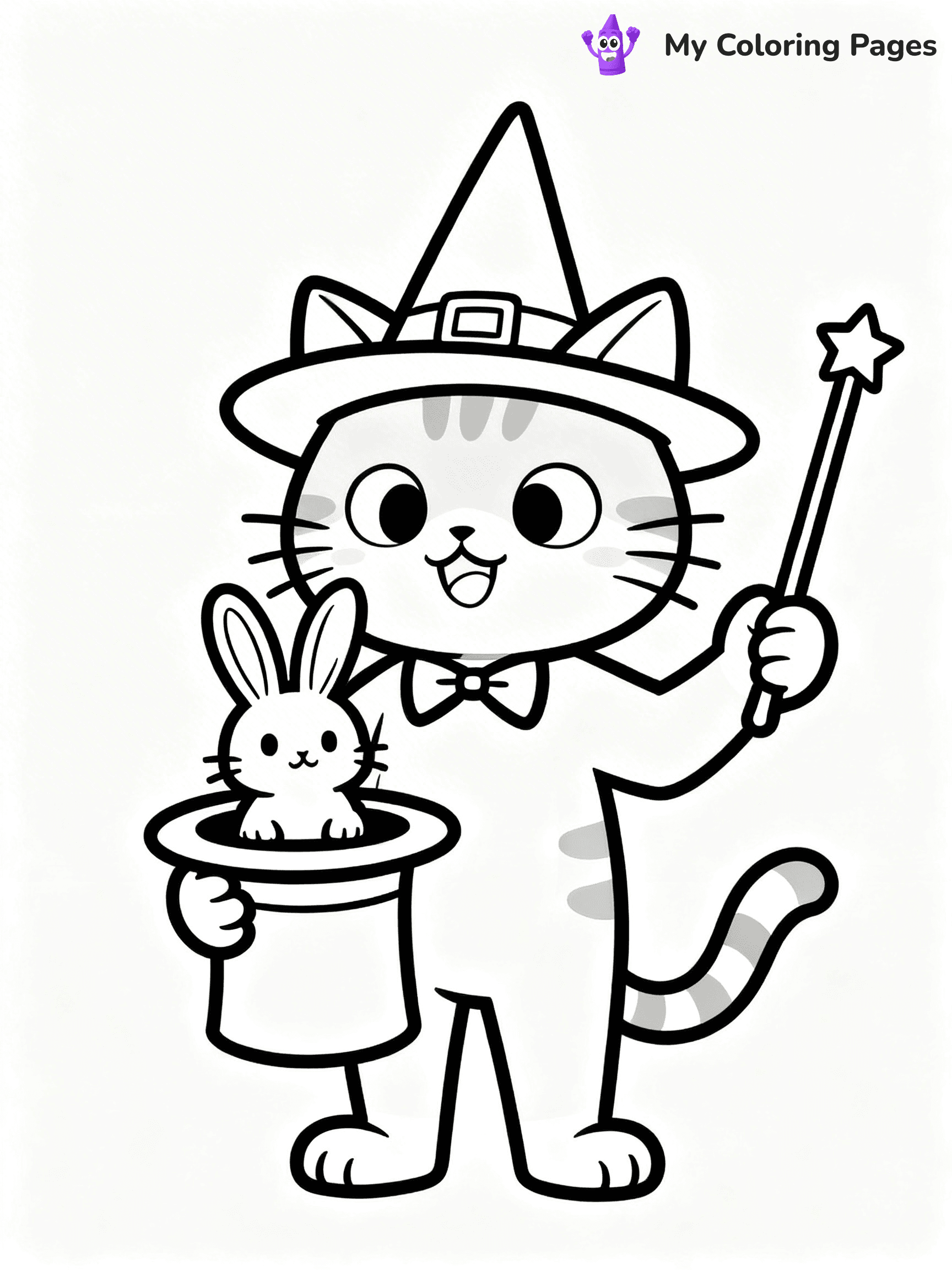 Cartoon Cat Coloring Pages - 166