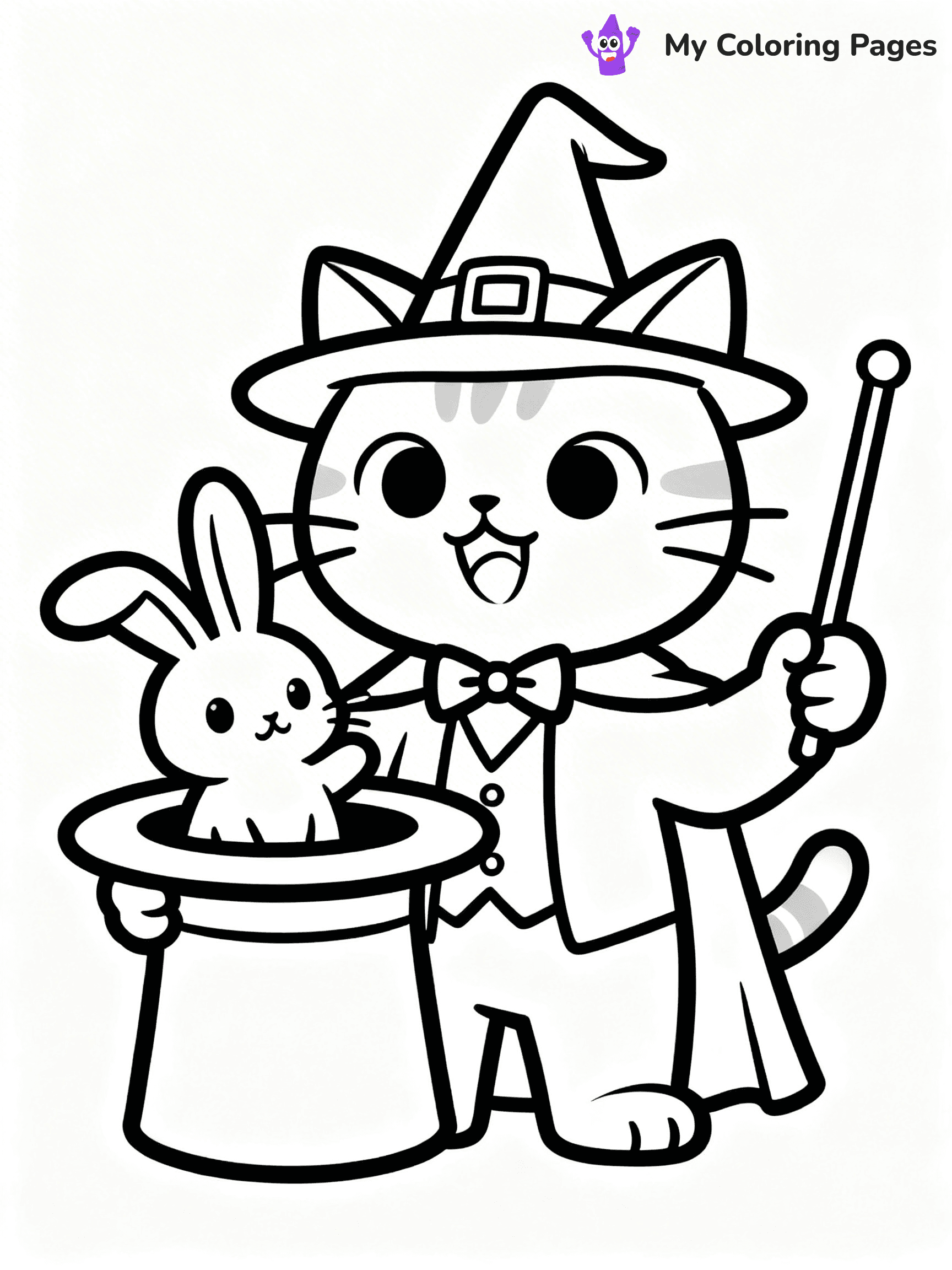 Cartoon Cat Coloring Pages - 165