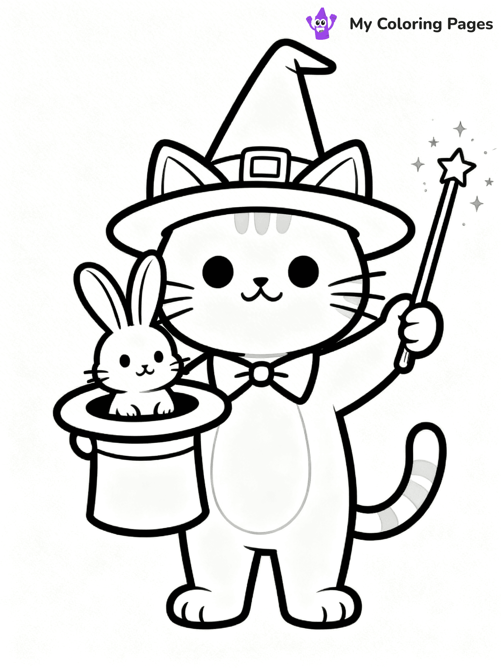 Cartoon Cat Coloring Pages - 164