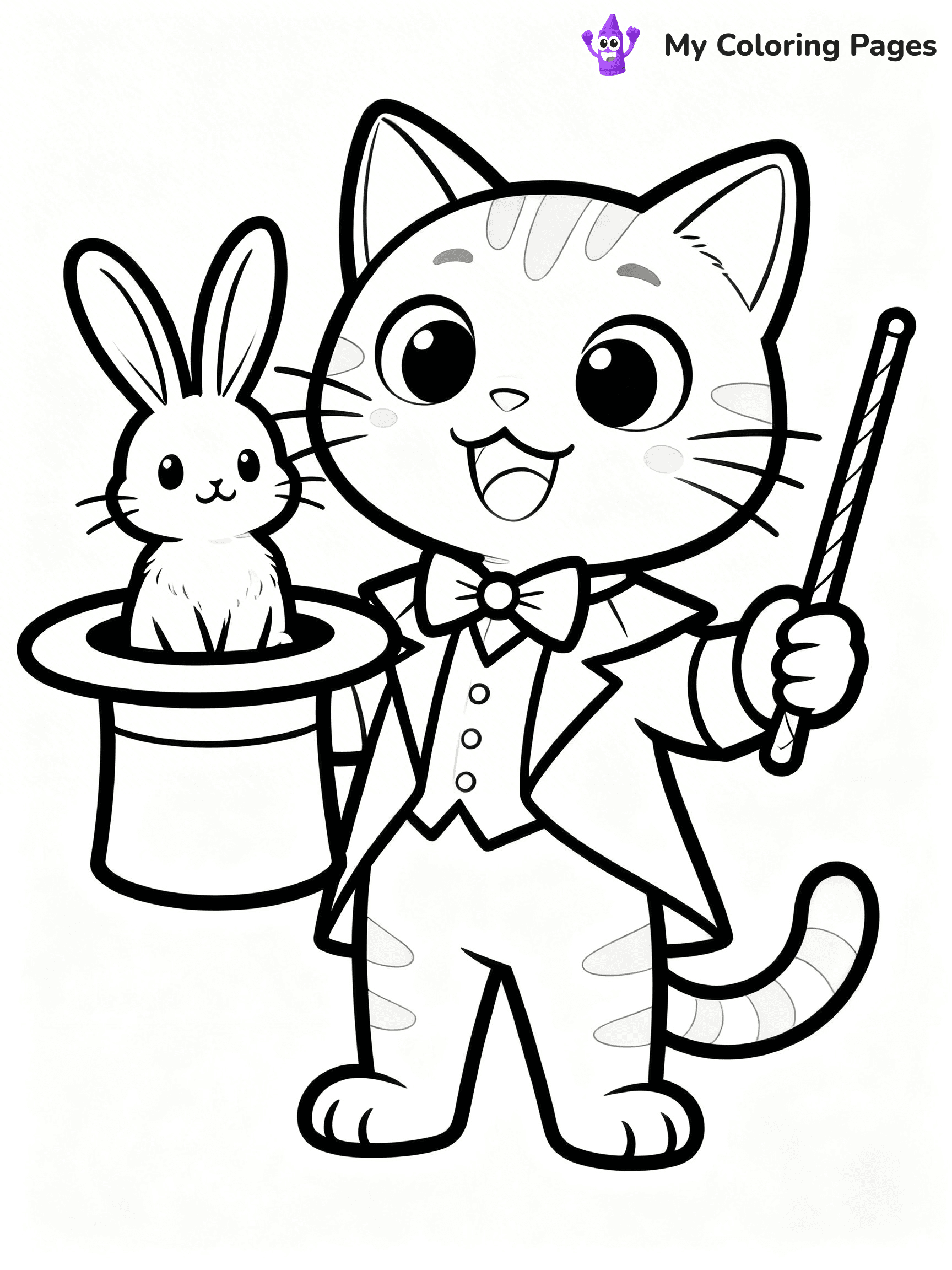 Cartoon Cat Coloring Pages - 163