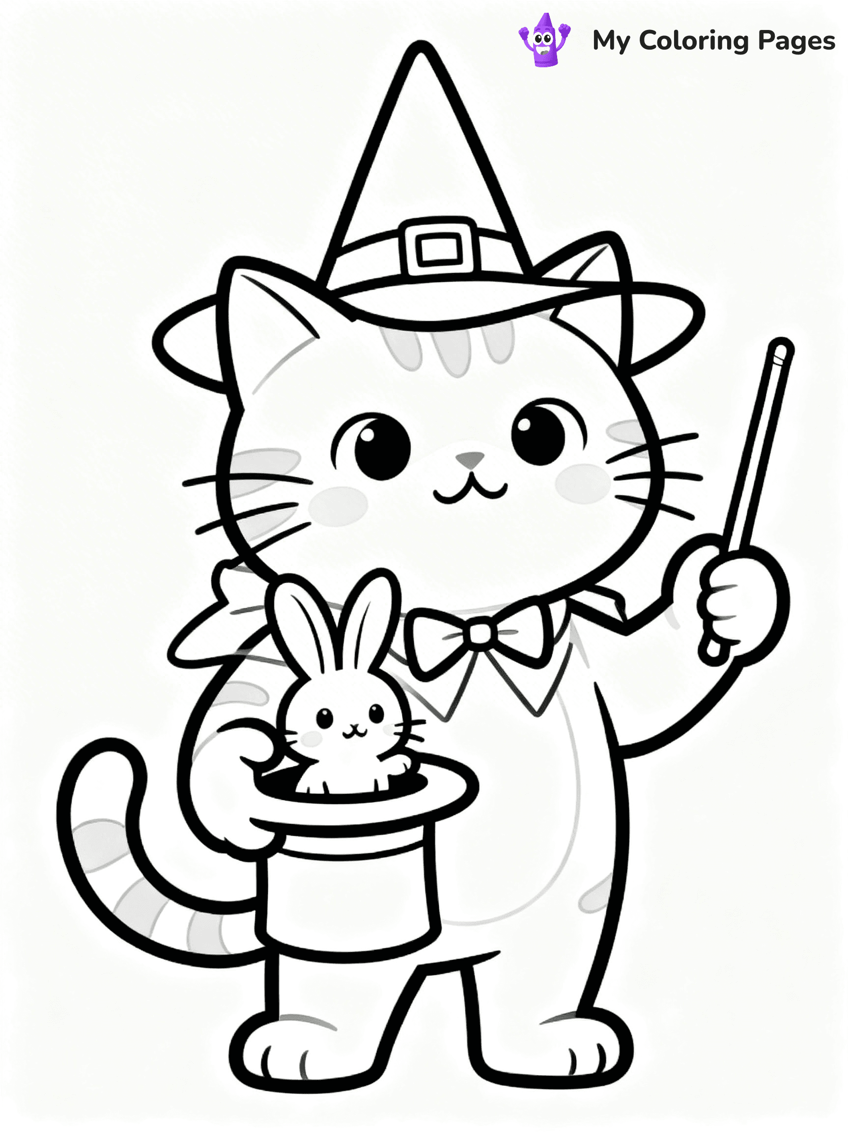 Cartoon Cat Coloring Pages - 162