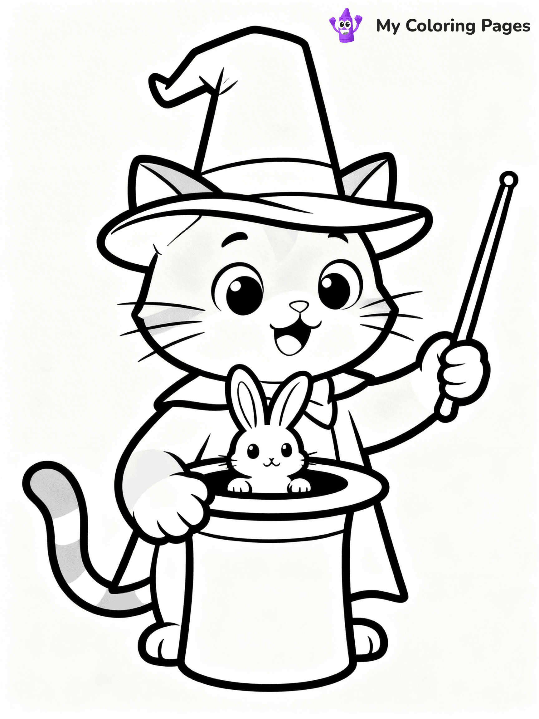 Cartoon Cat Coloring Pages - 161