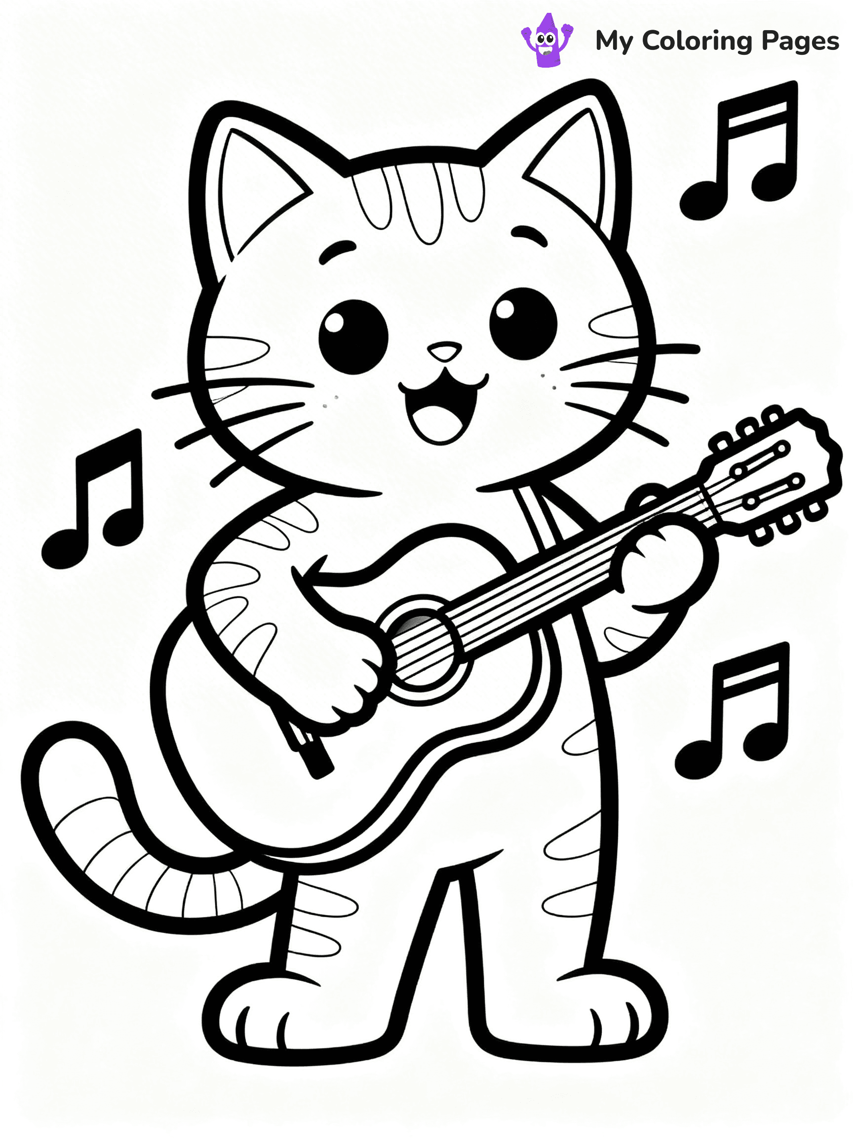 Cartoon Cat Coloring Pages - 160