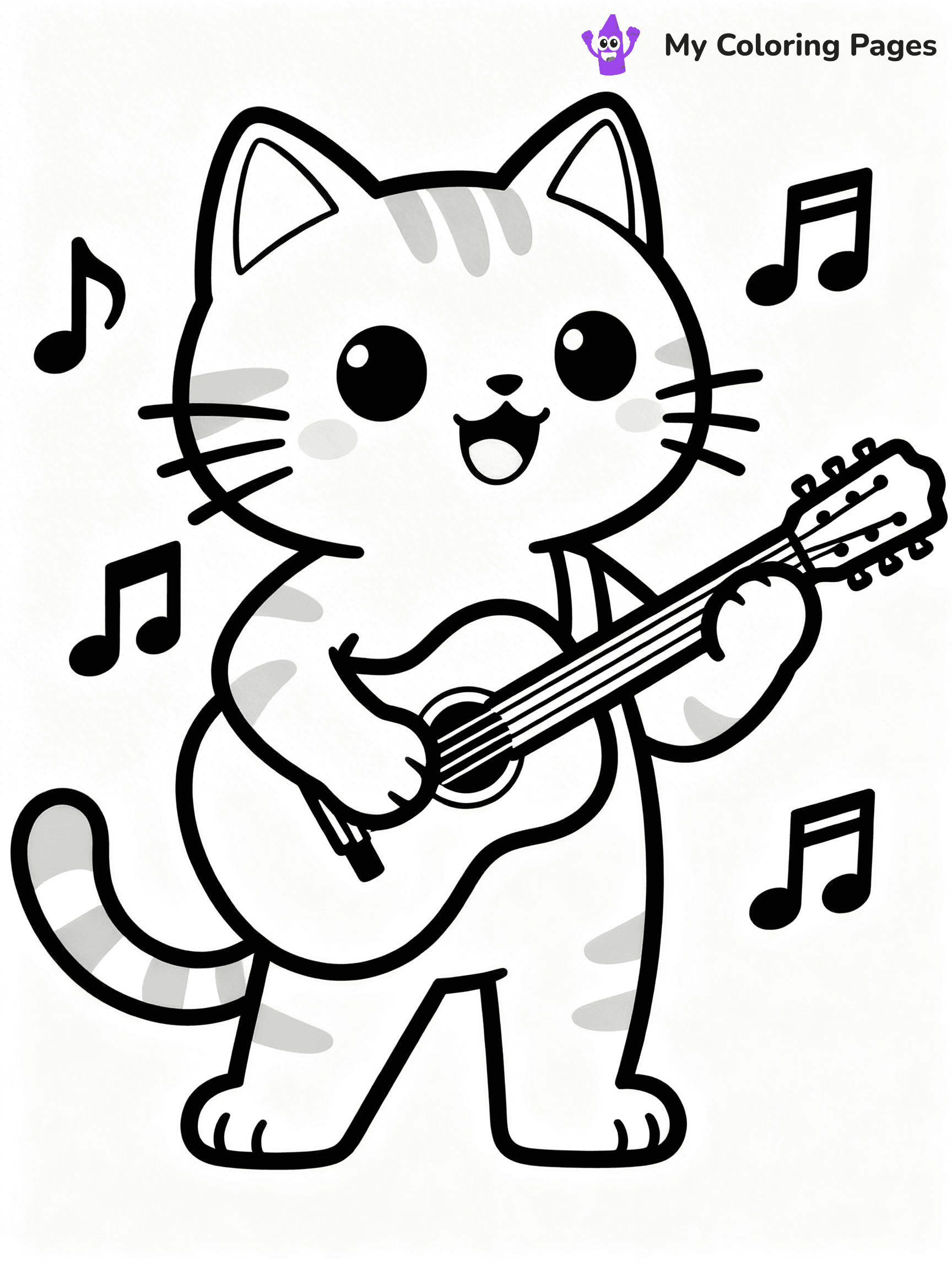 Cartoon Cat Coloring Pages - 159
