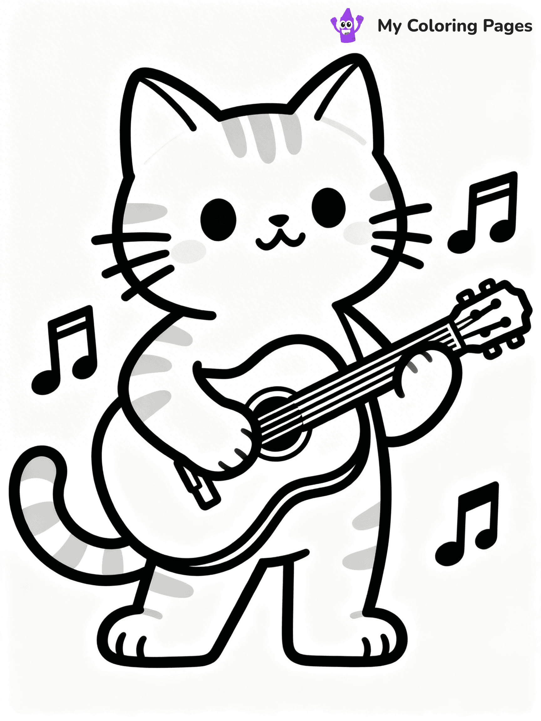 Cartoon Cat Coloring Pages - 158