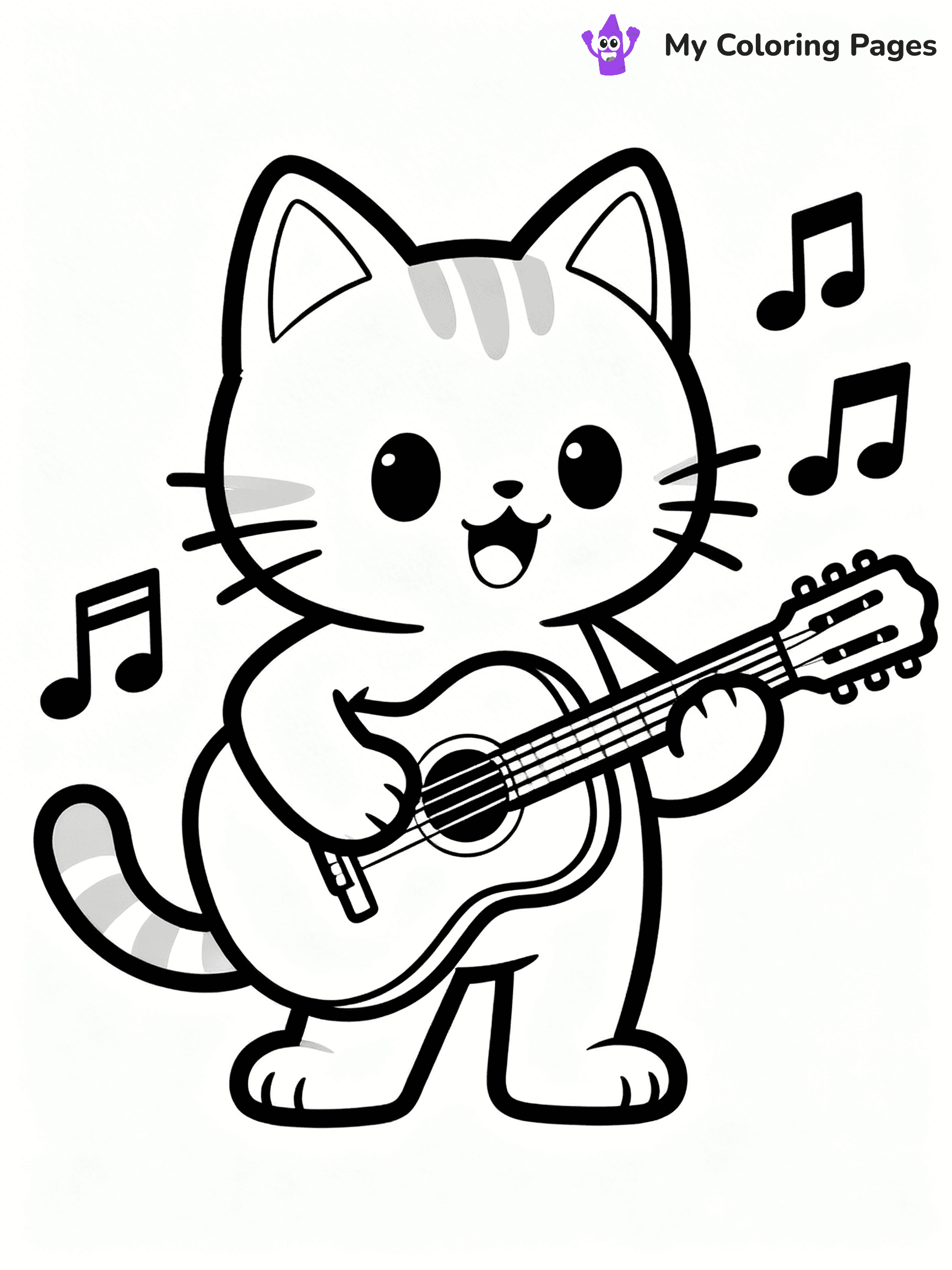 Cartoon Cat Coloring Pages - 157