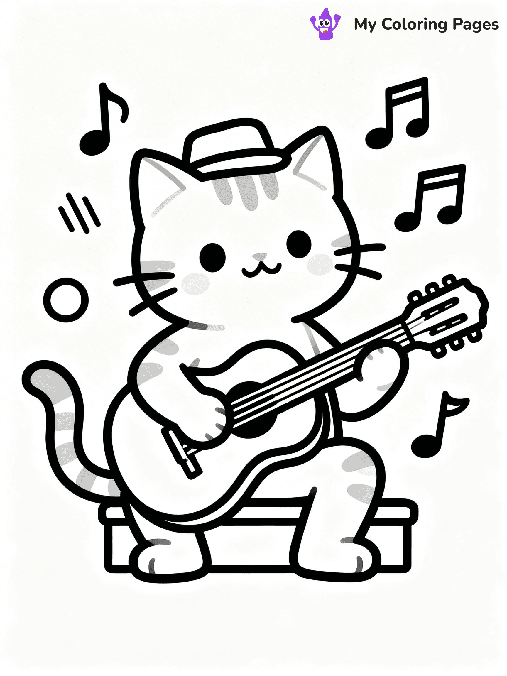 Cartoon Cat Coloring Pages - 156