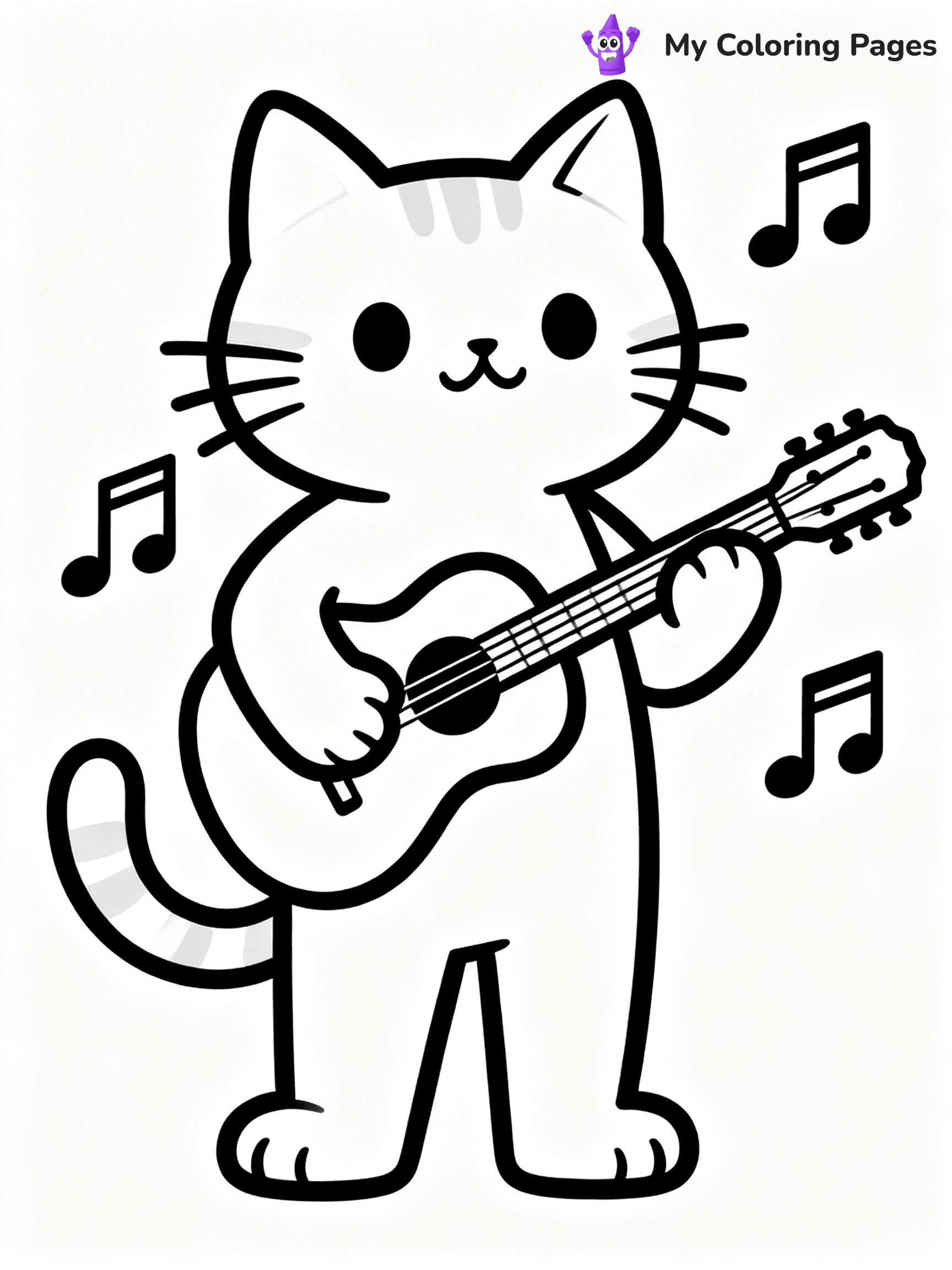 Cartoon Cat Coloring Pages - 155