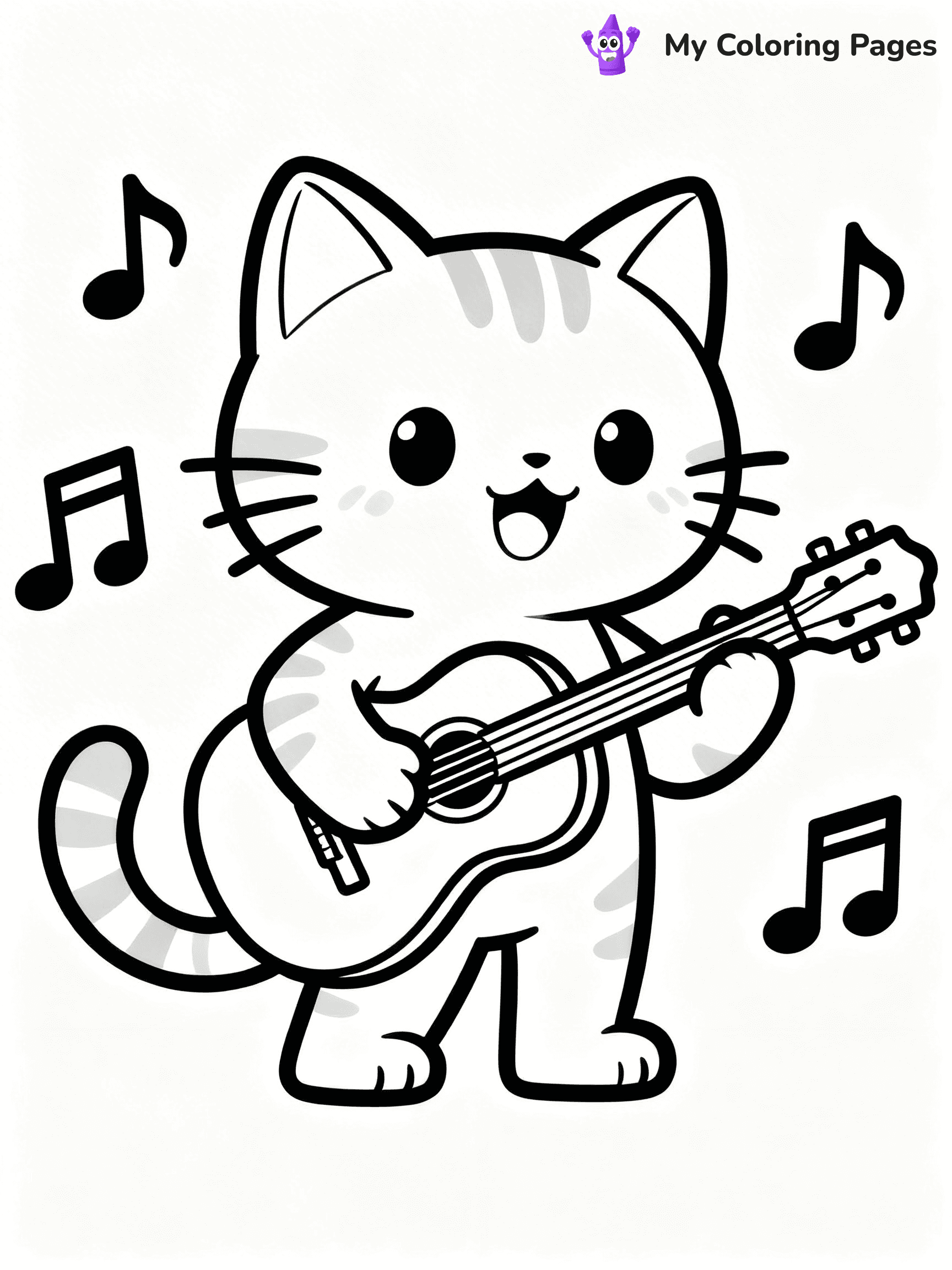 Cartoon Cat Coloring Pages - 154