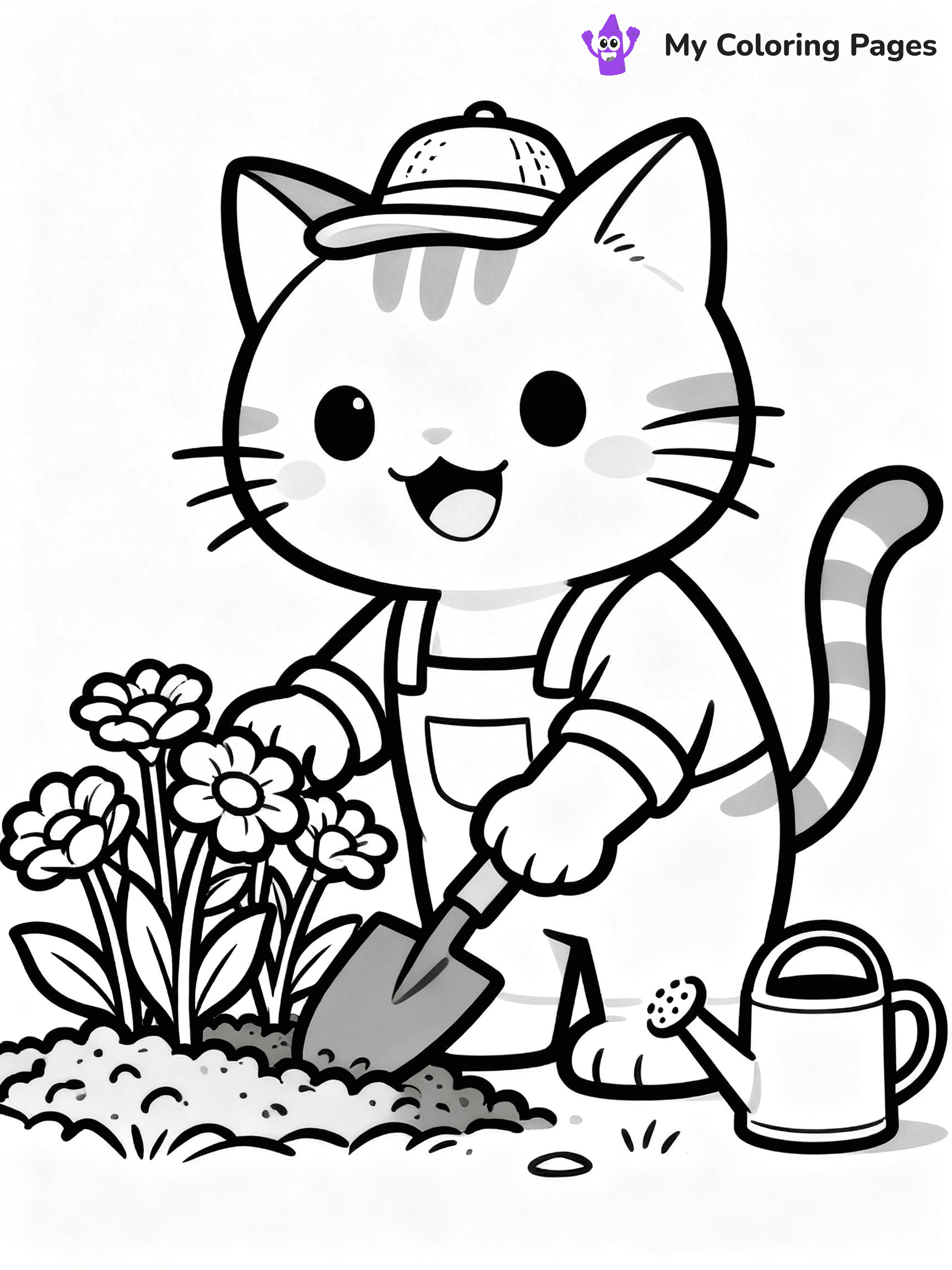 Cartoon Cat Coloring Pages - 147