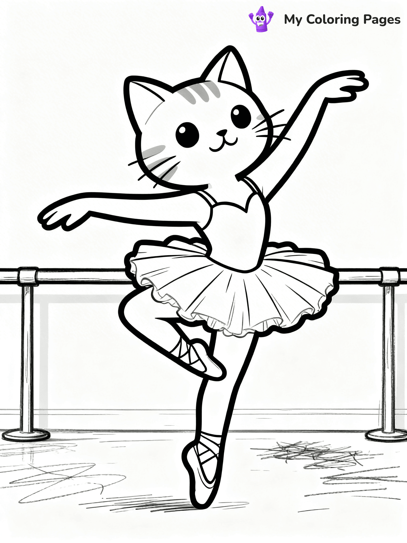 Cartoon Cat Coloring Pages - 145