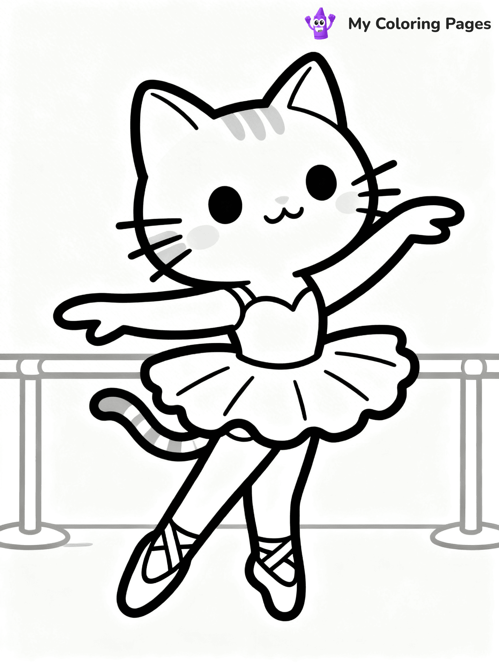 Cartoon Cat Coloring Pages - 143