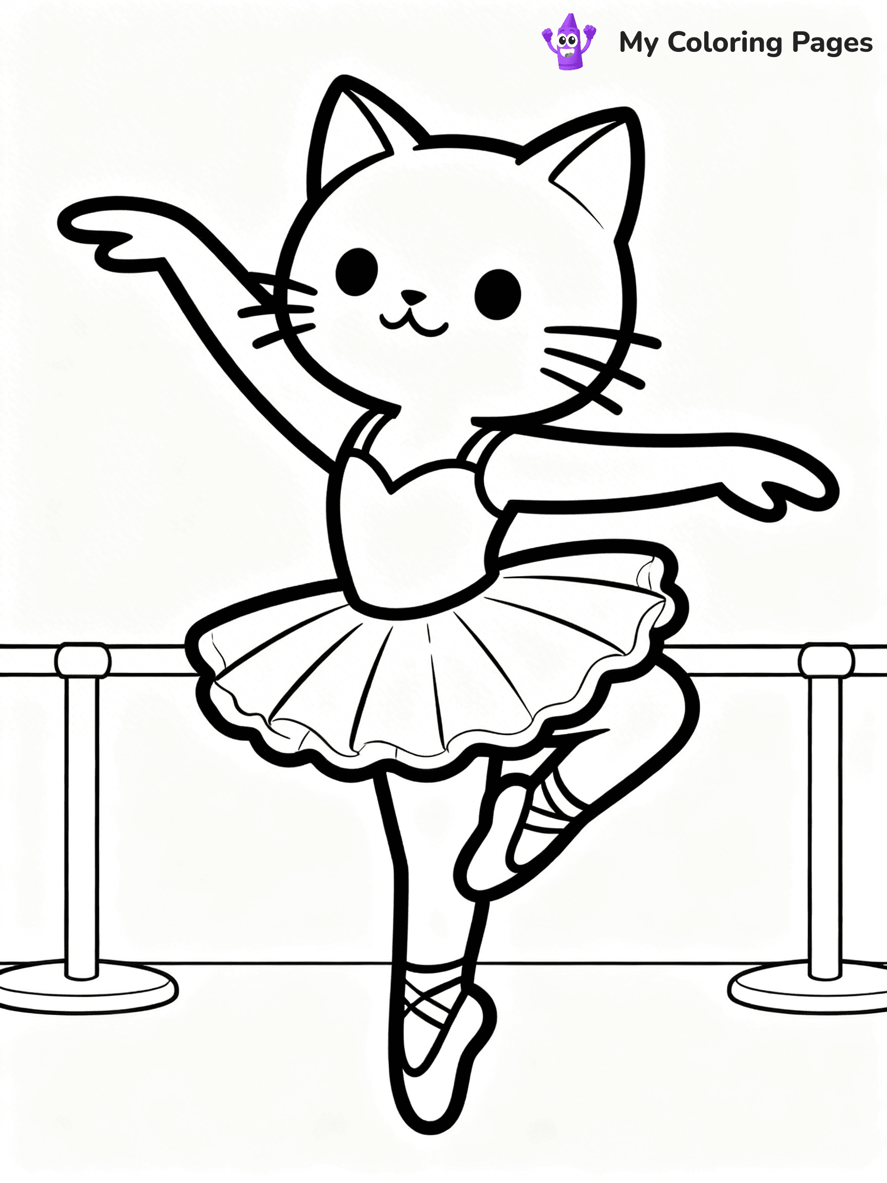 Cartoon Cat Coloring Pages - 142