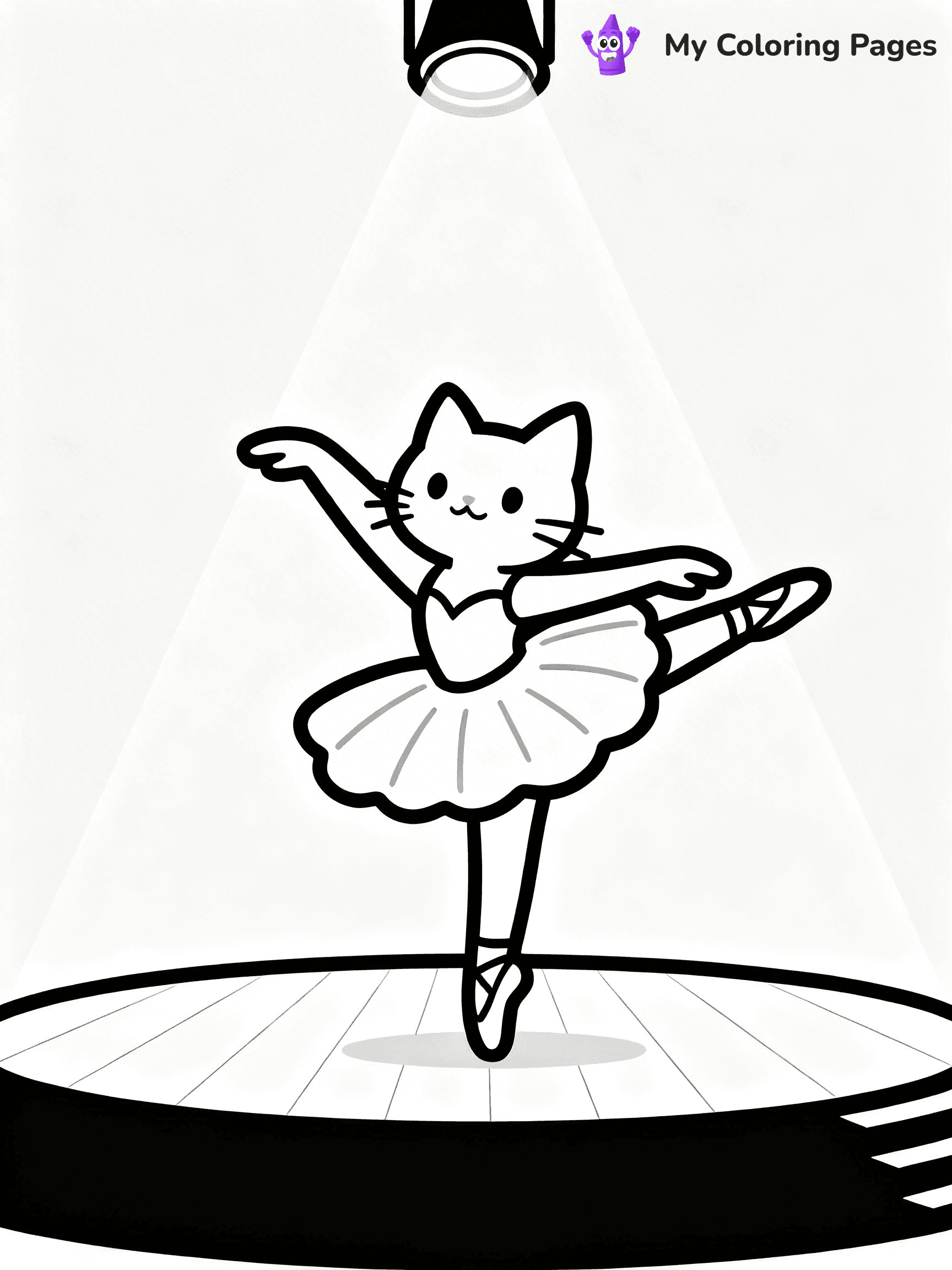 Cartoon Cat Coloring Pages - 141