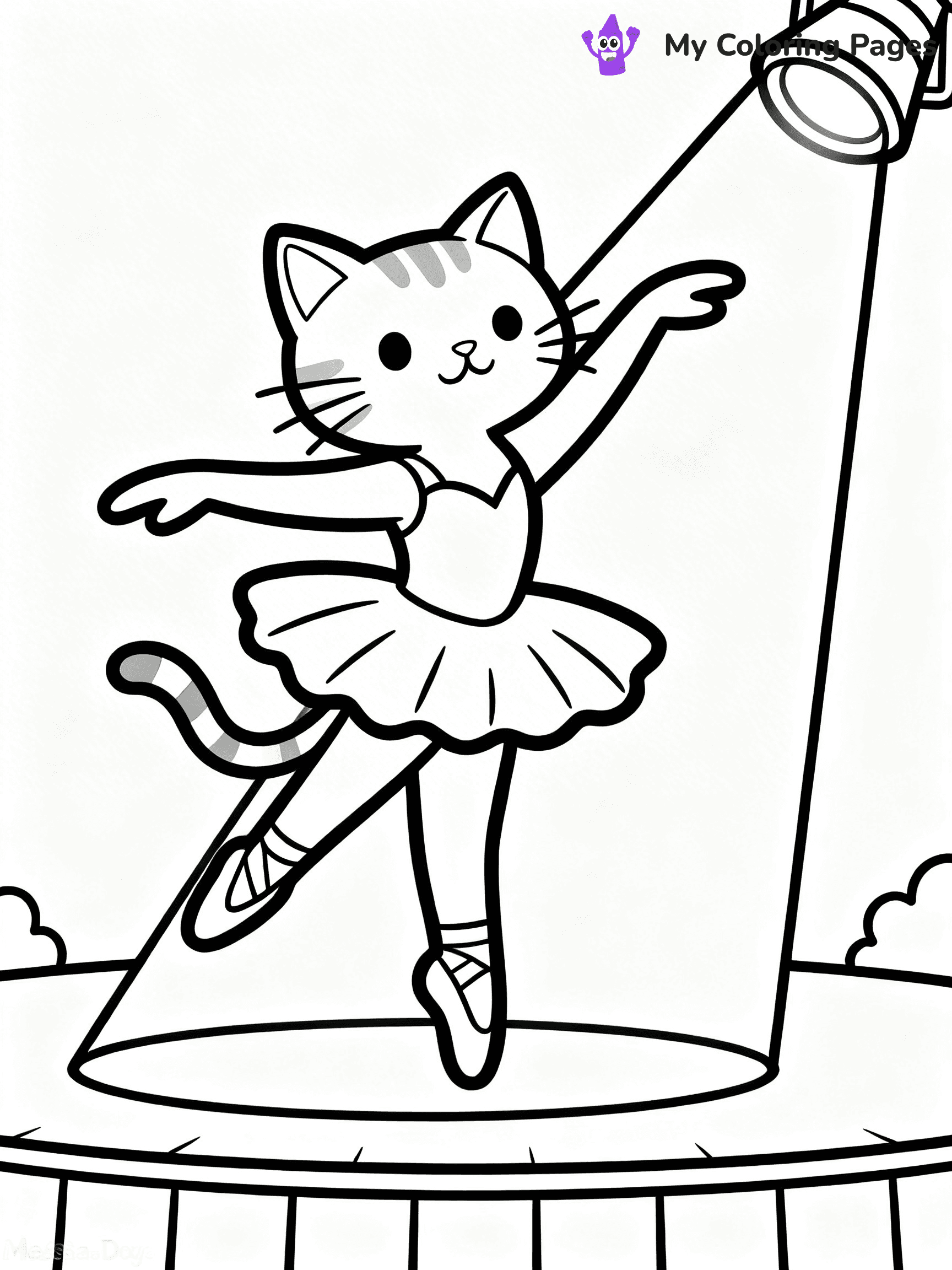 Cartoon Cat Coloring Pages - 140