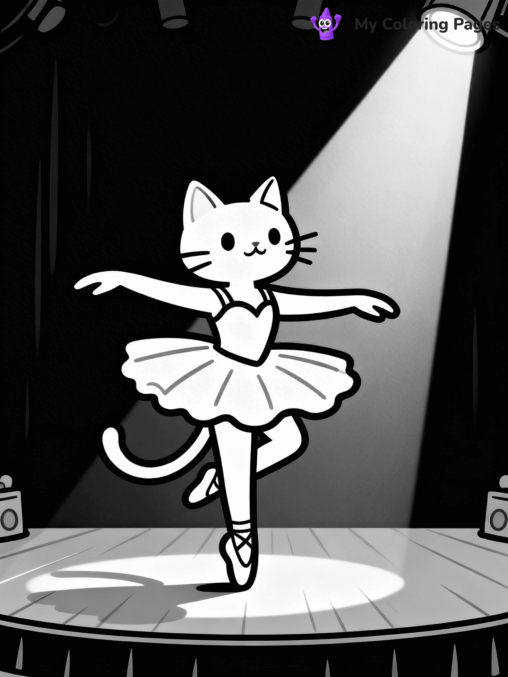 Cartoon Cat Coloring Pages - 139