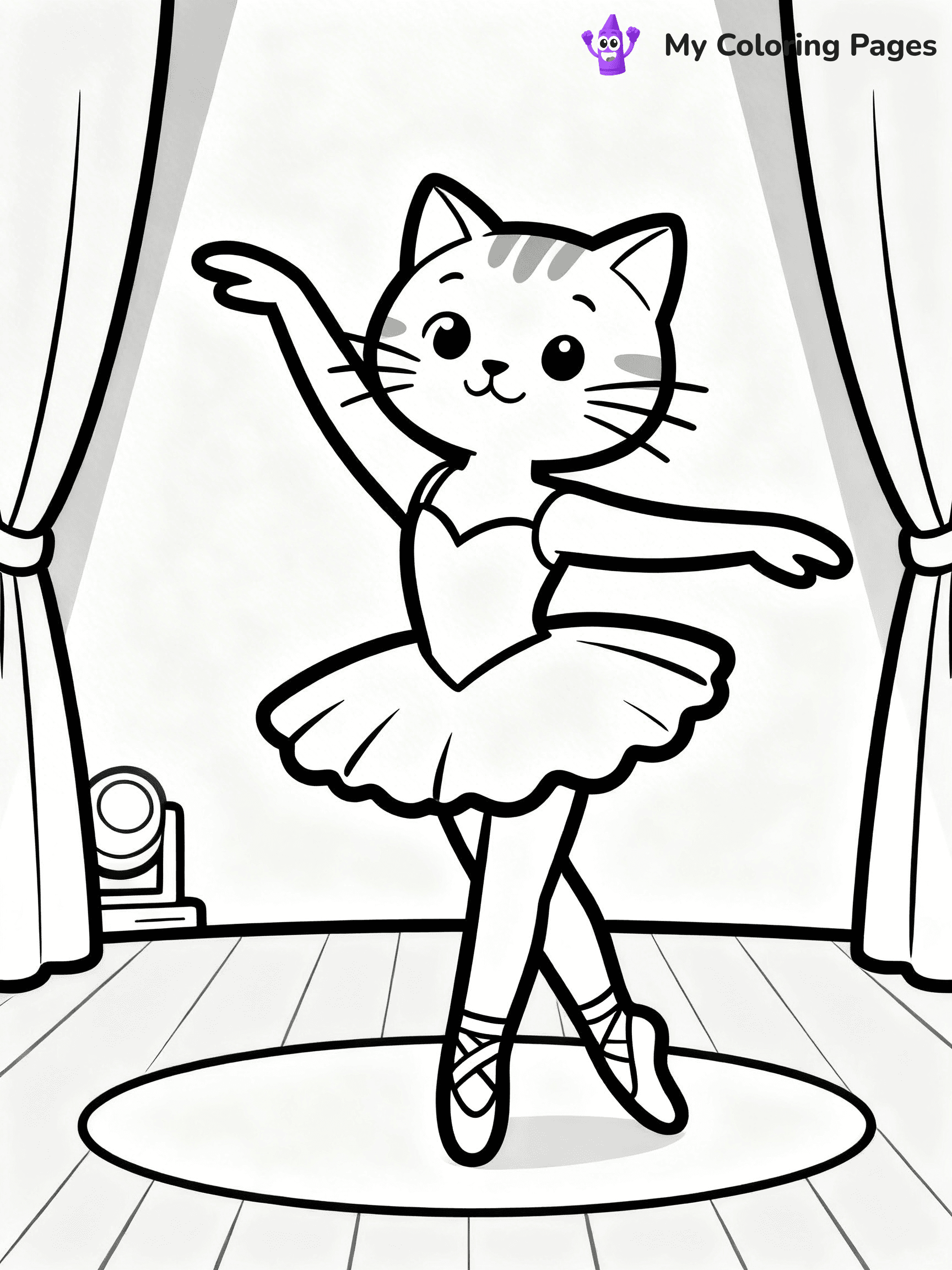 Cartoon Cat Coloring Pages - 138