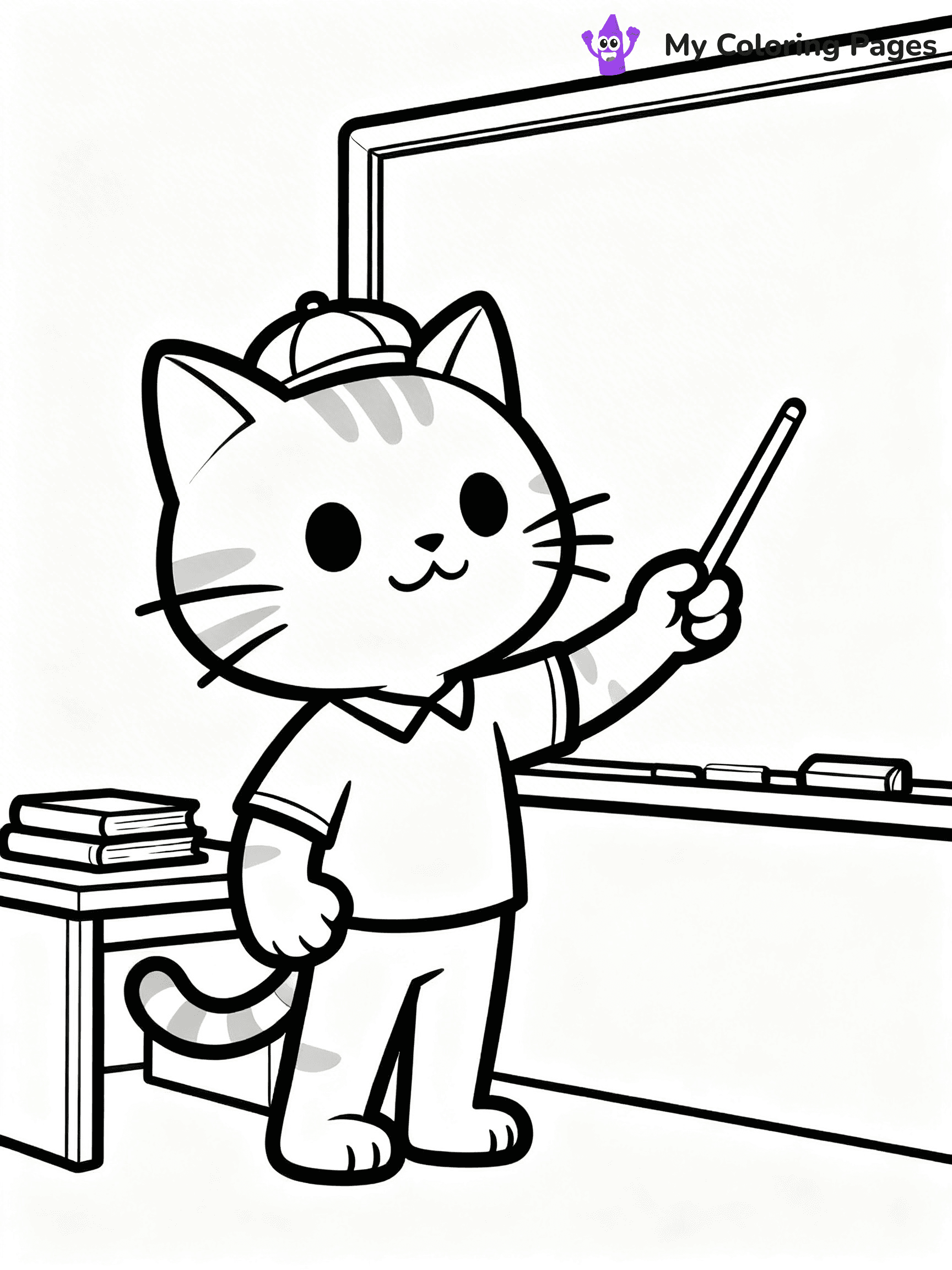 Cartoon Cat Coloring Pages - 135