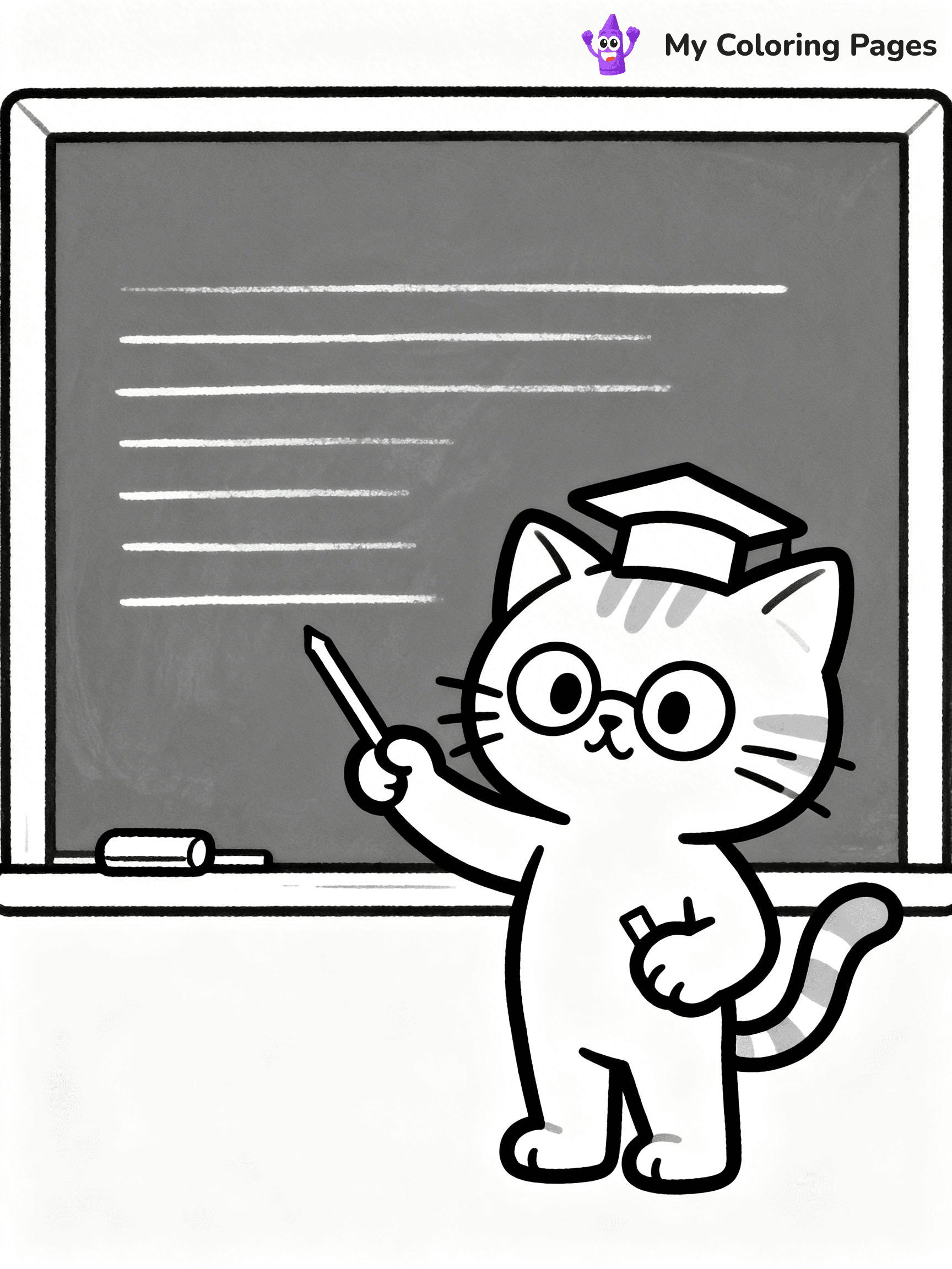 Cartoon Cat Coloring Pages - 133