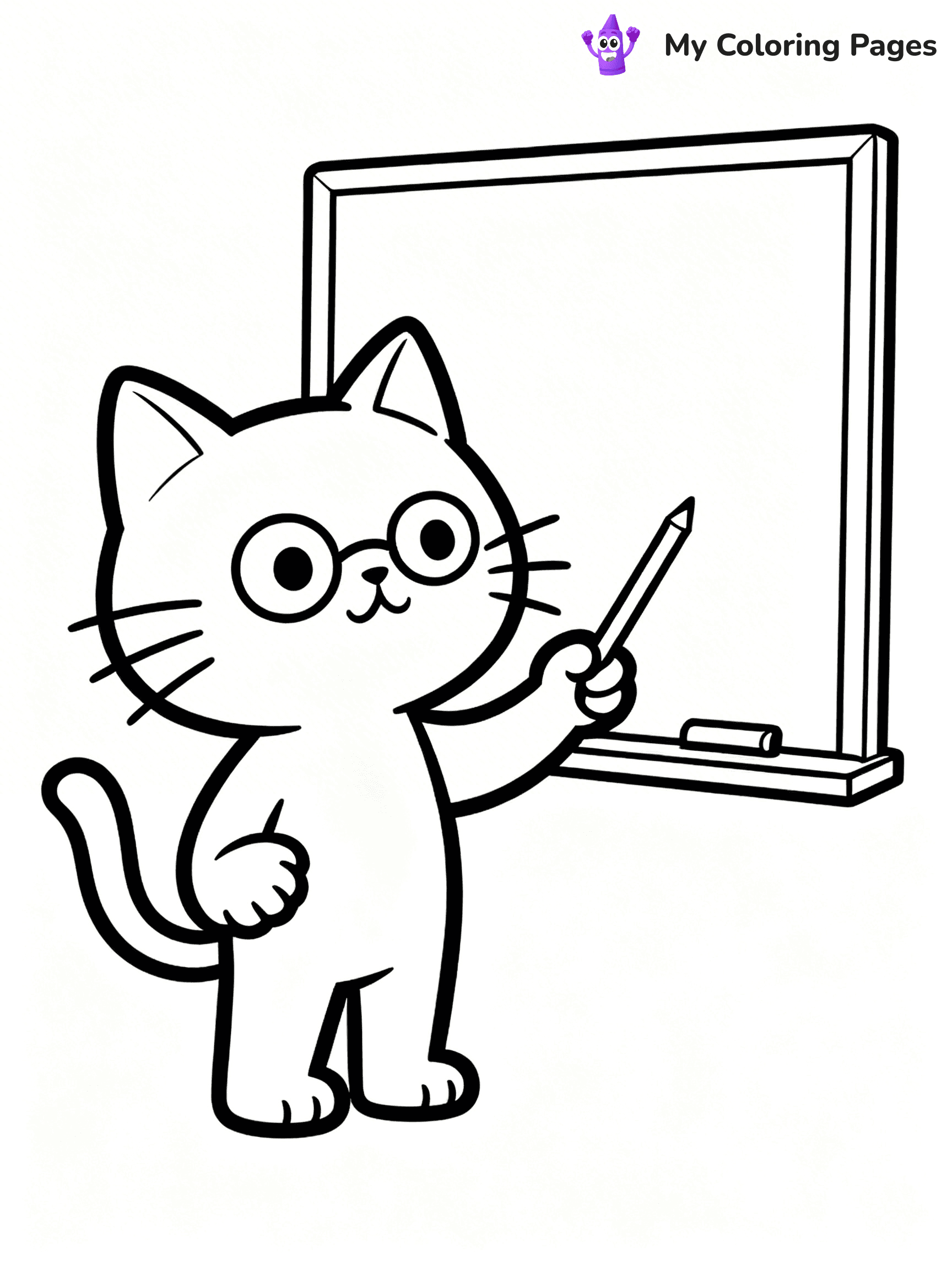 Cartoon Cat Coloring Pages - 132