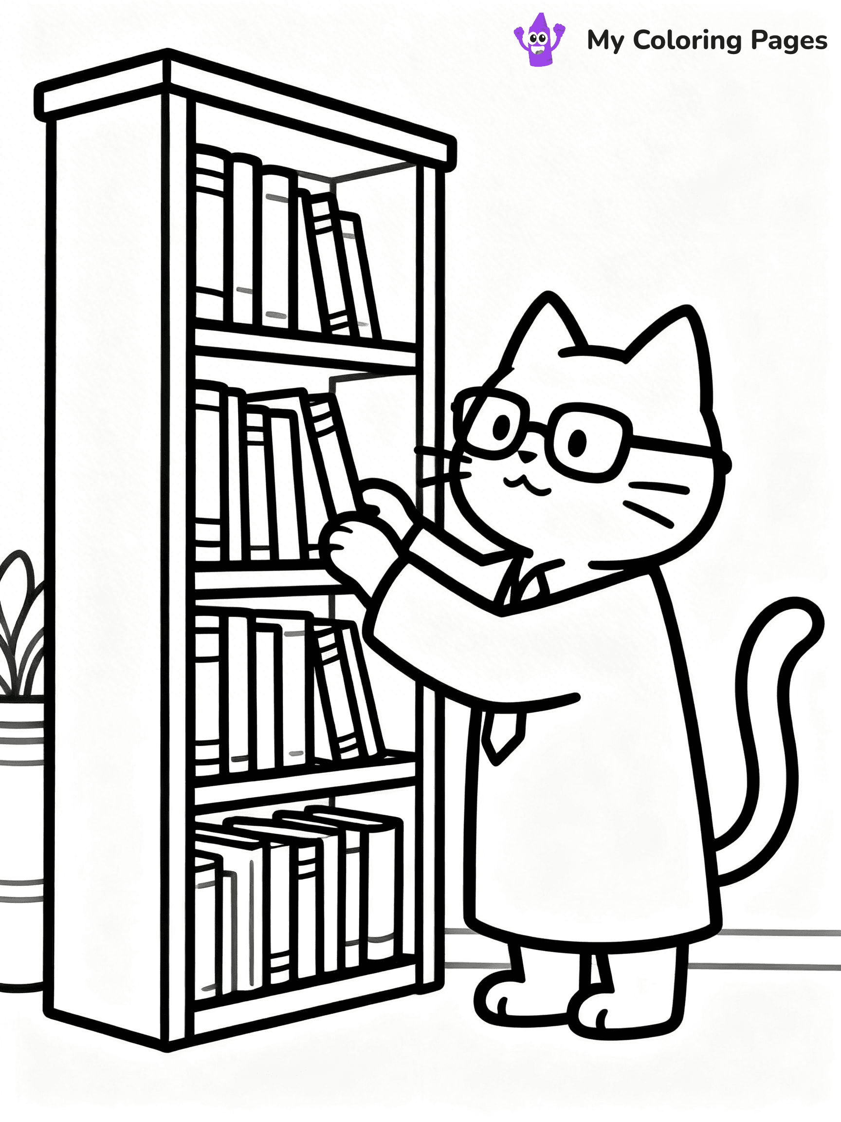 Cartoon Cat Coloring Pages - 130