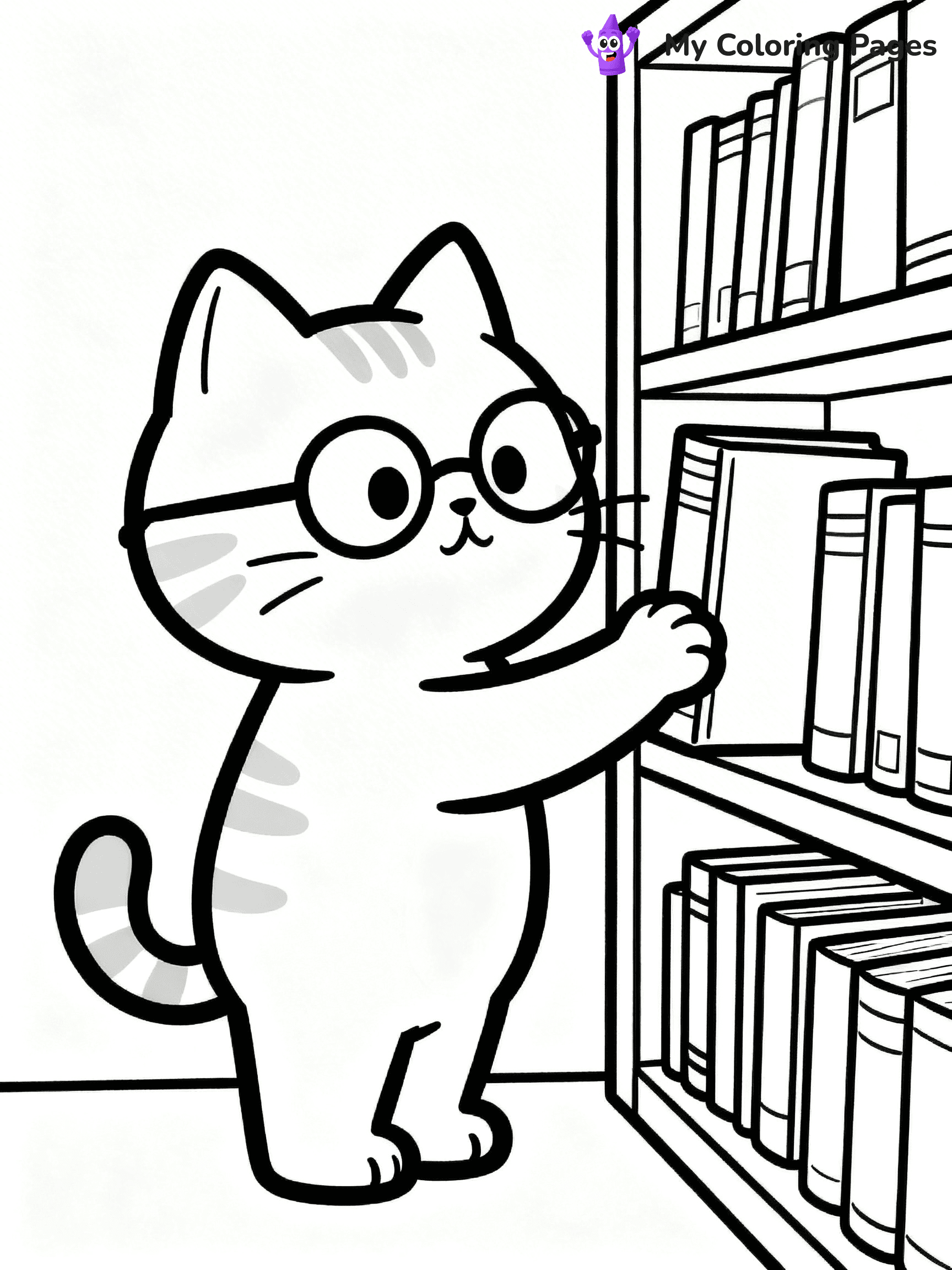 Cartoon Cat Coloring Pages - 126