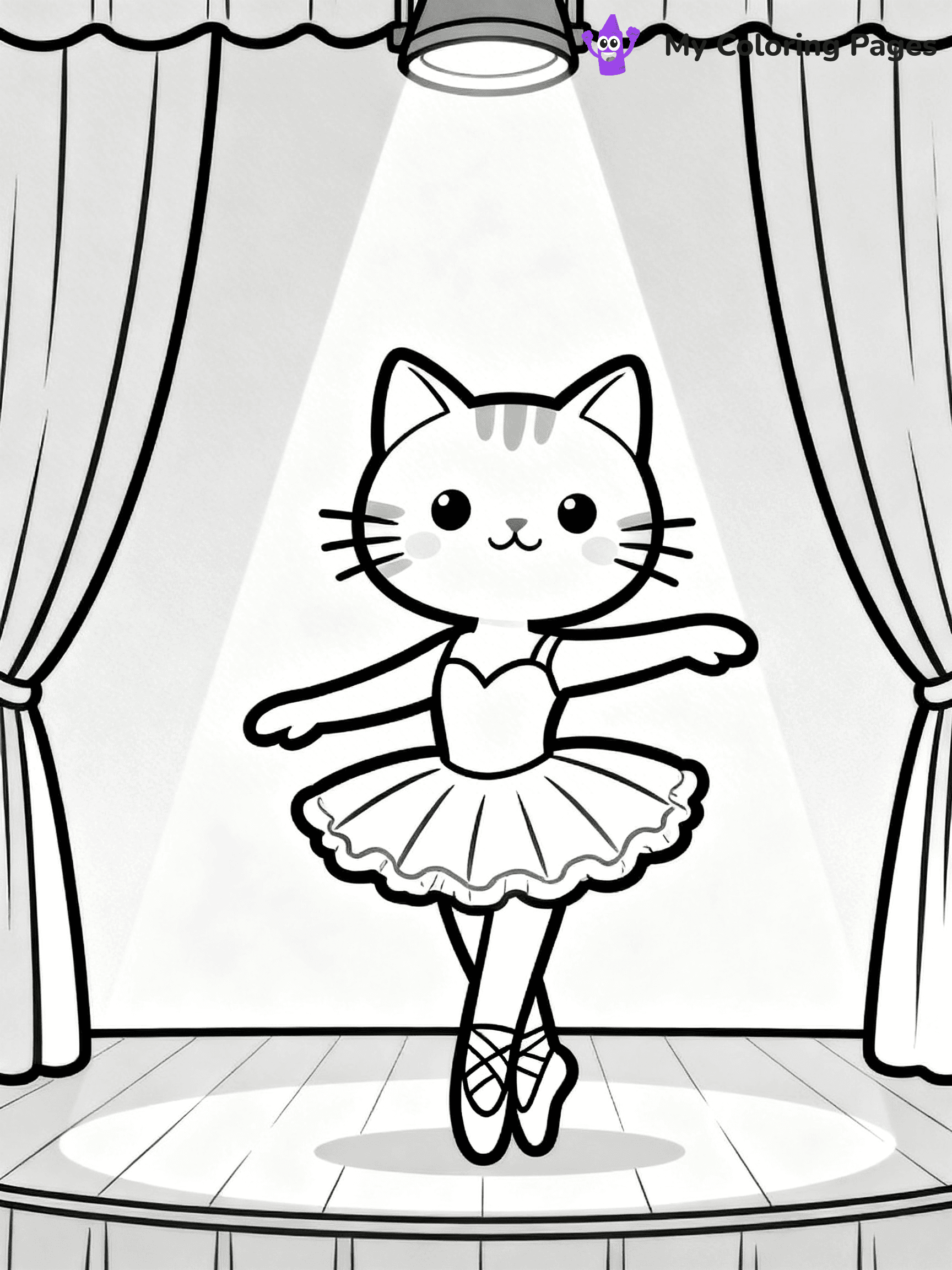Cartoon Cat Coloring Pages - 120