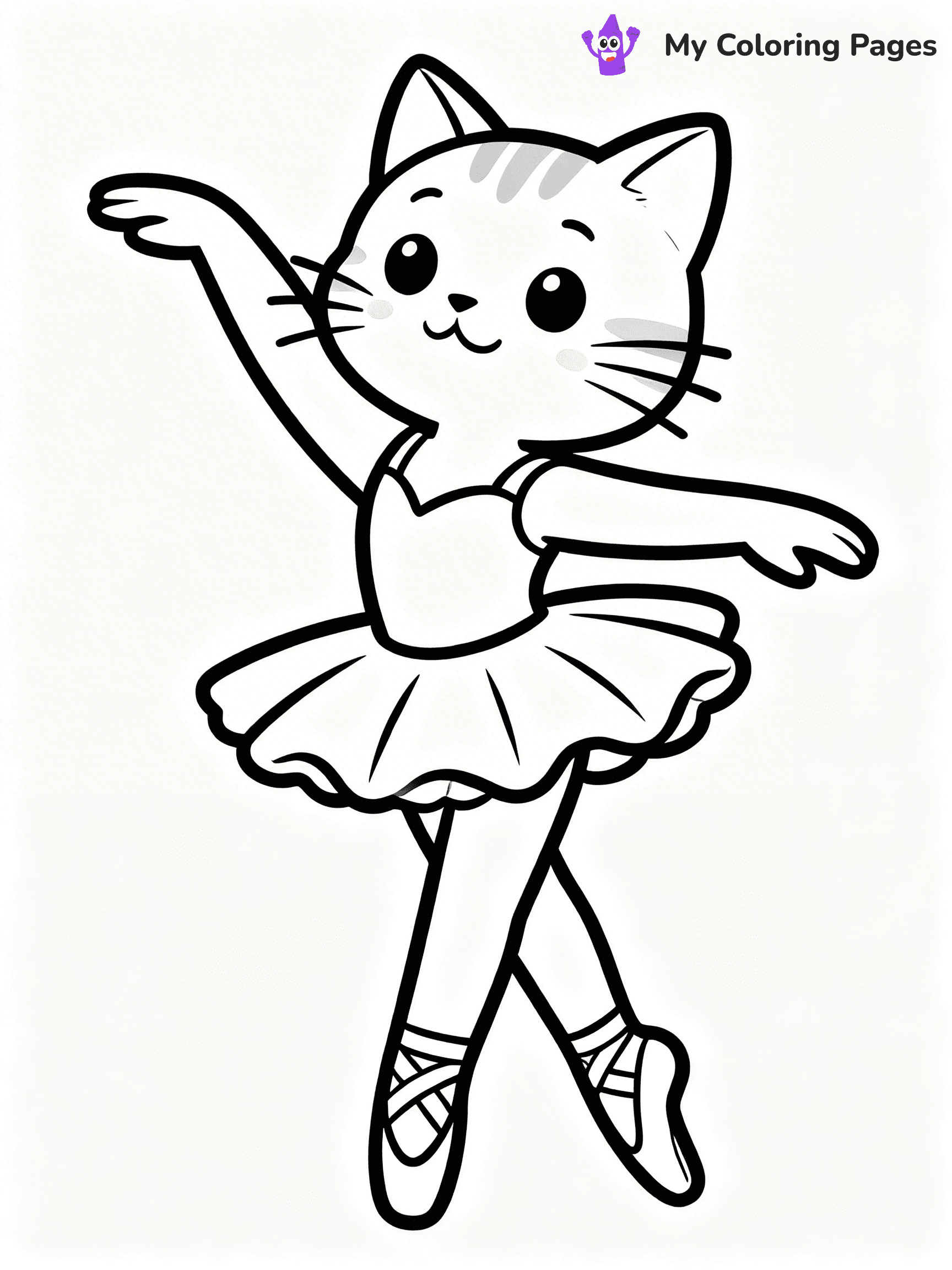Cartoon Cat Coloring Pages - 118