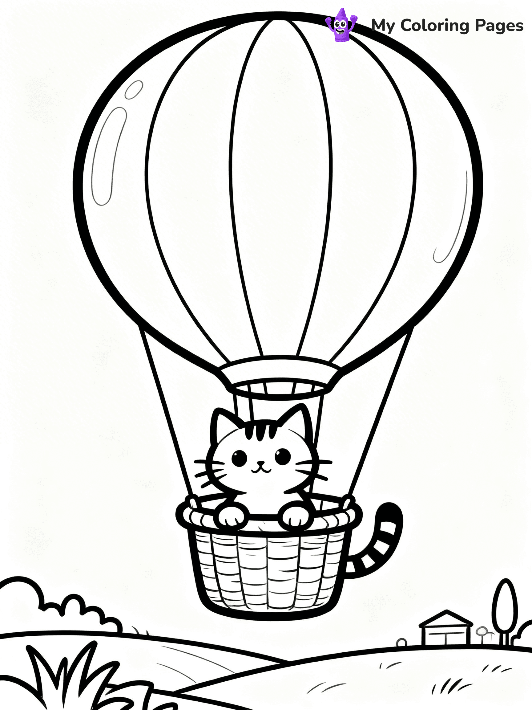 Cartoon Cat Coloring Pages - 109