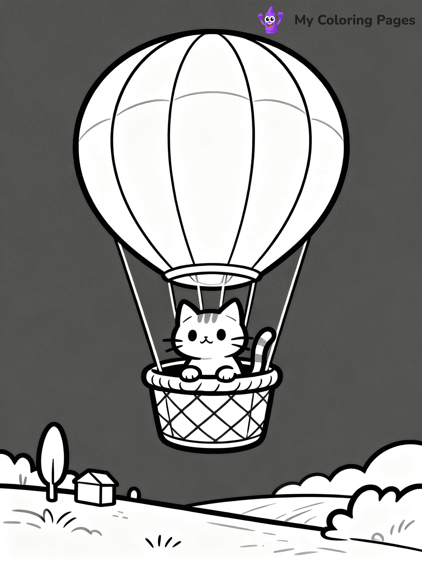 Cartoon Cat Coloring Pages - 108