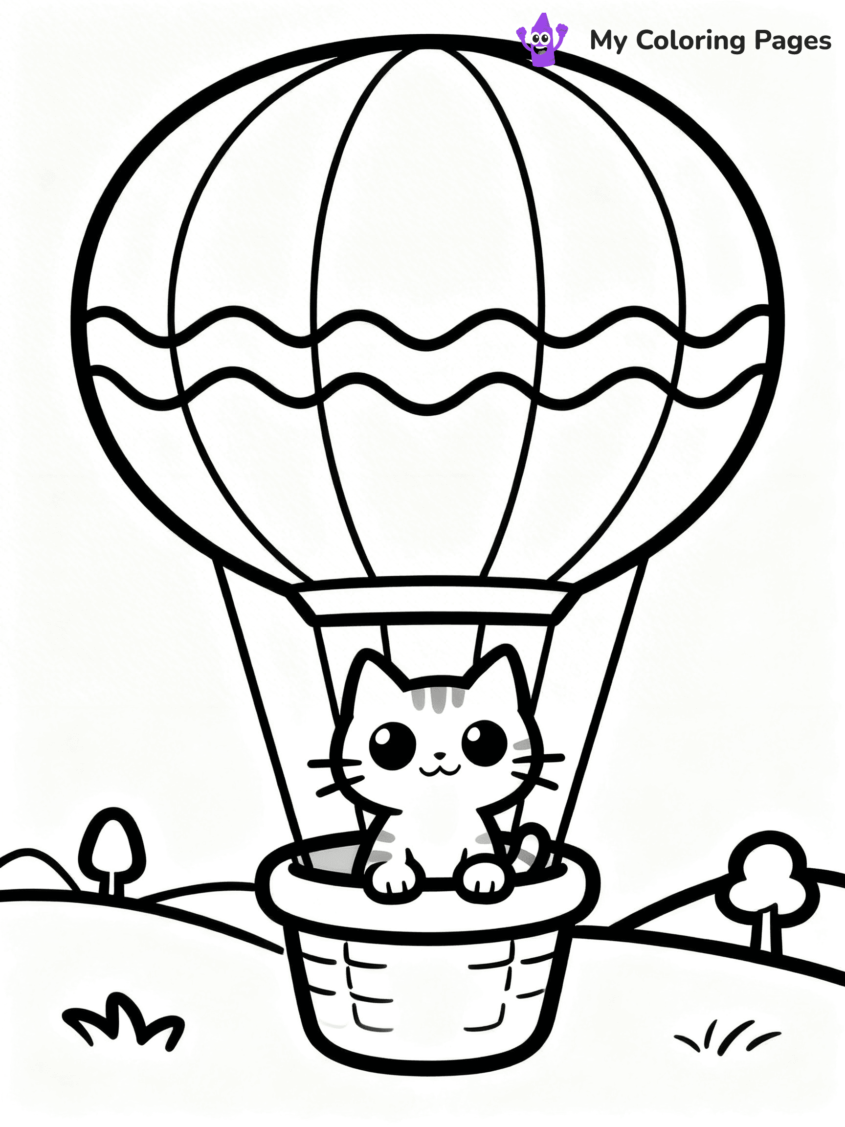 Cartoon Cat Coloring Pages - 106