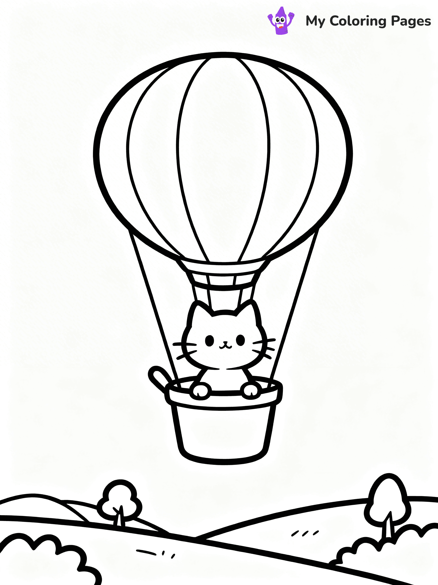 Cartoon Cat Coloring Pages - 103