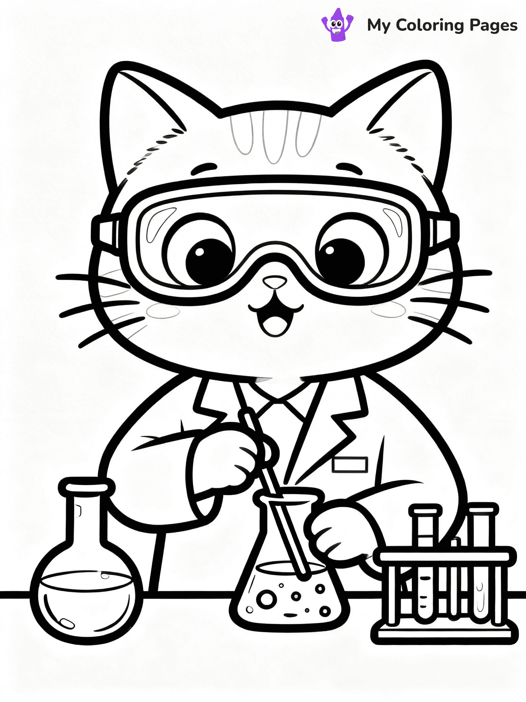 Cartoon Cat Coloring Pages - 101