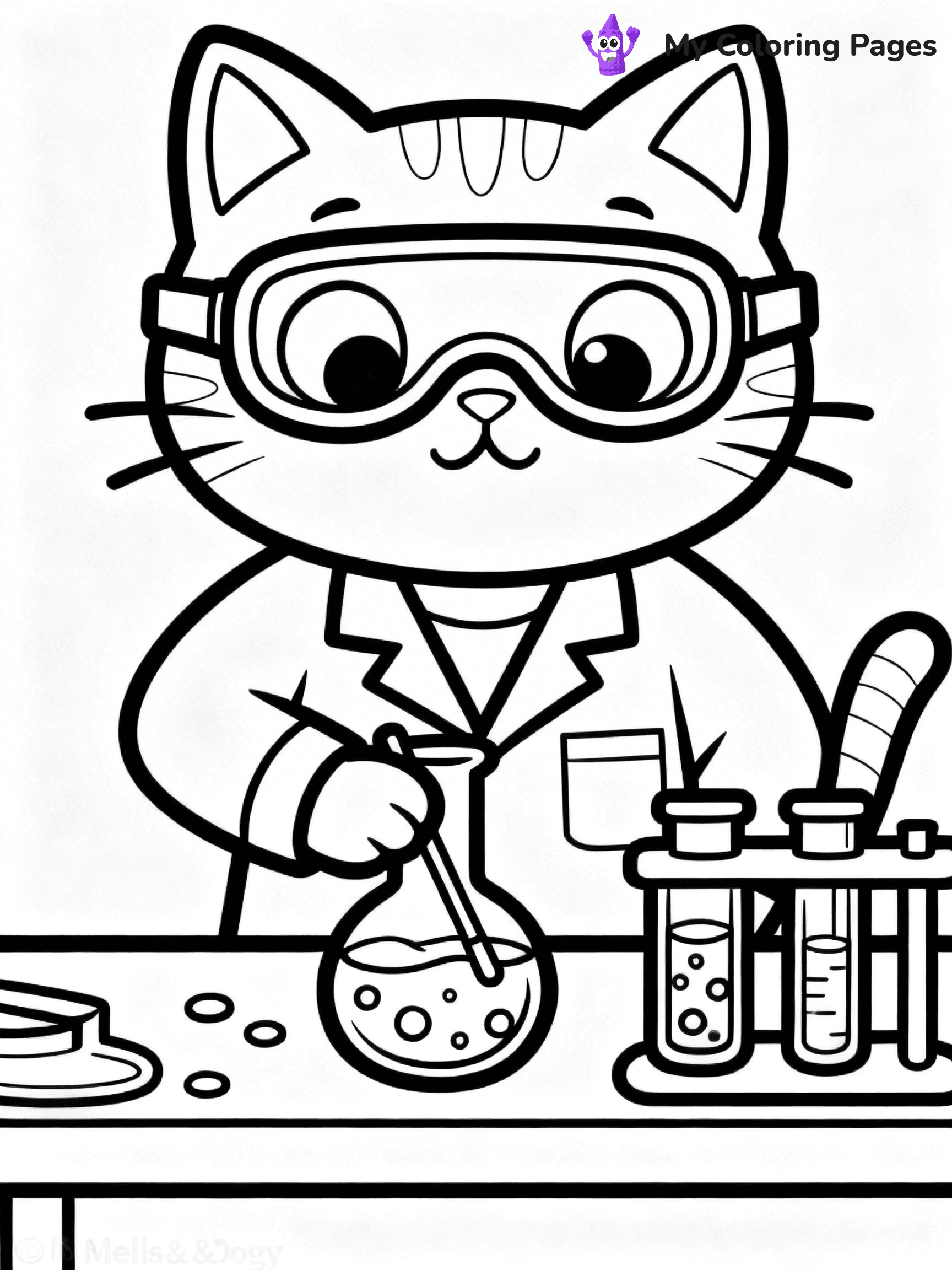 Cartoon Cat Coloring Pages - 100
