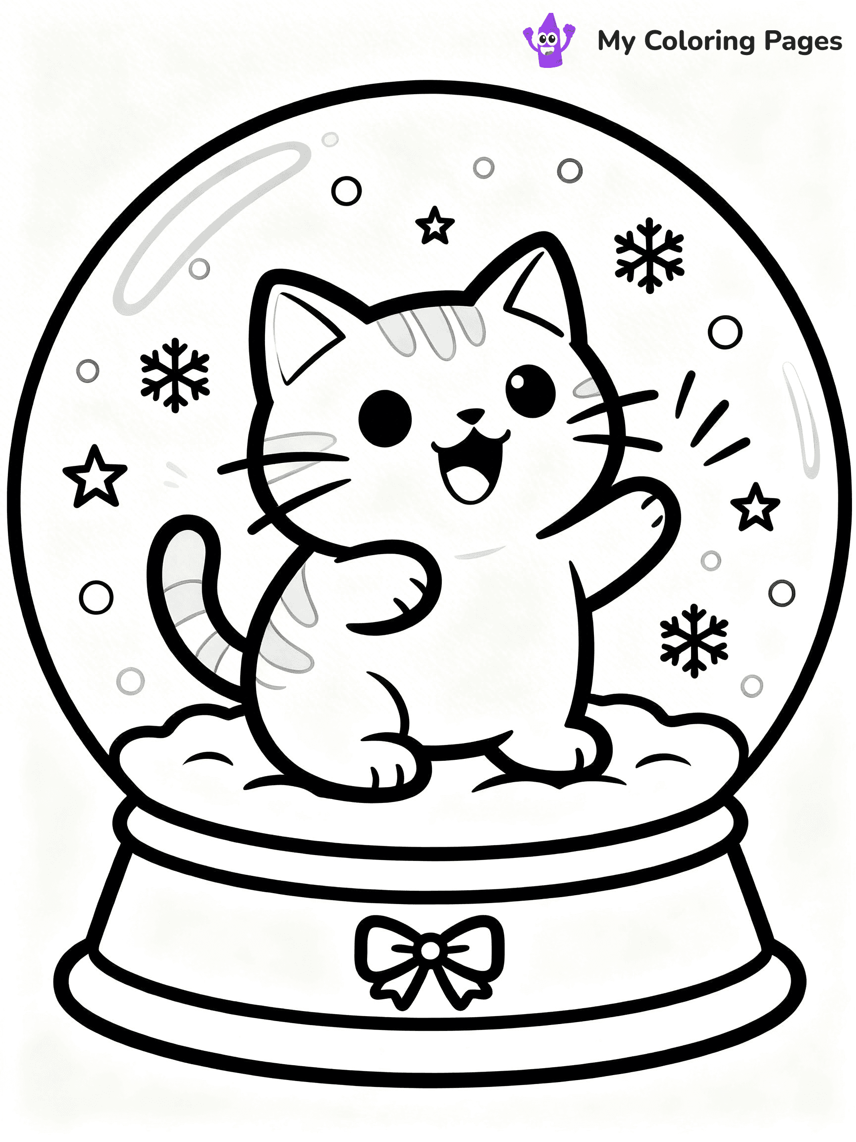Cartoon Cat Coloring Pages - 95