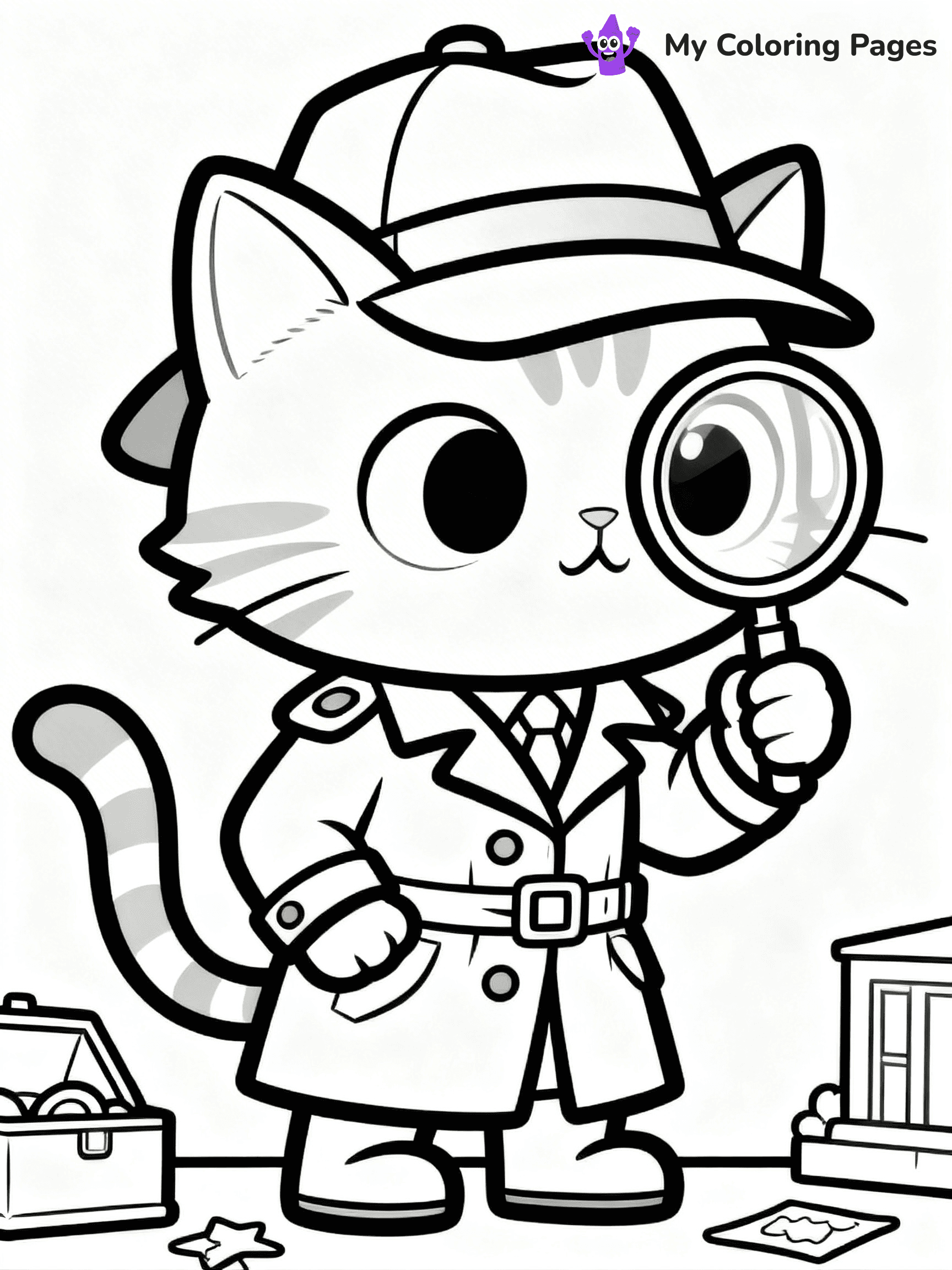 Cartoon Cat Coloring Pages - 89