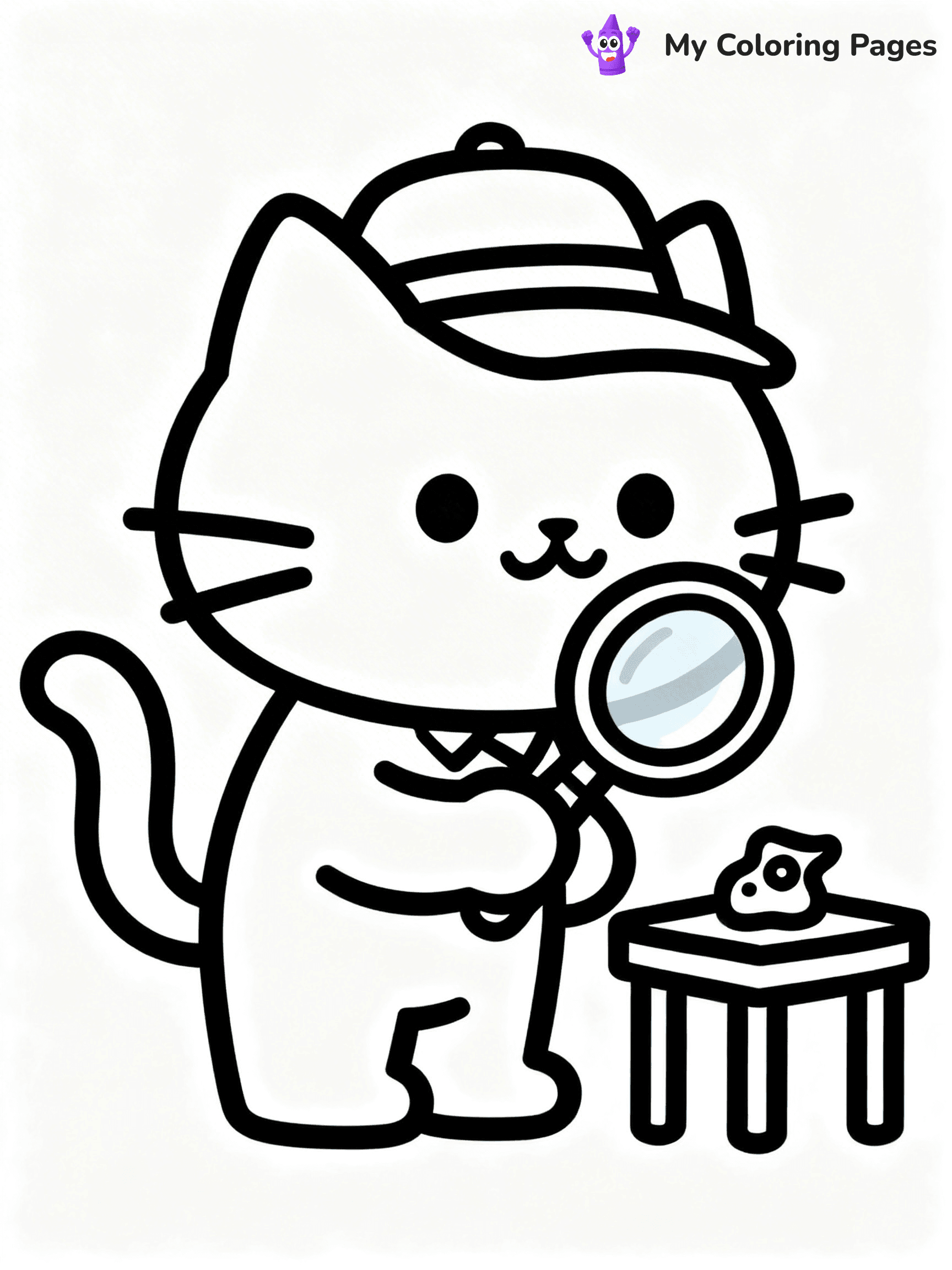 Cartoon Cat Coloring Pages - 88