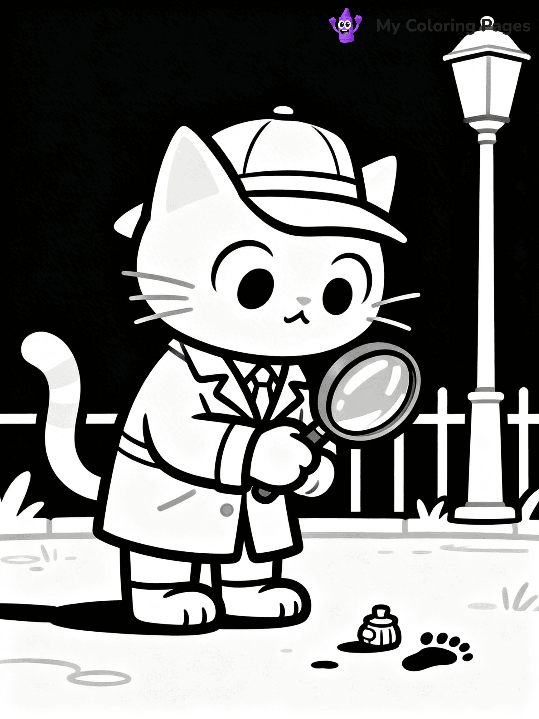 Cartoon Cat Coloring Pages - 87