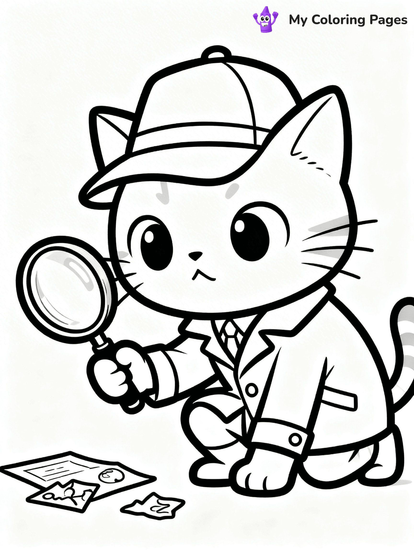 Cartoon Cat Coloring Pages - 86