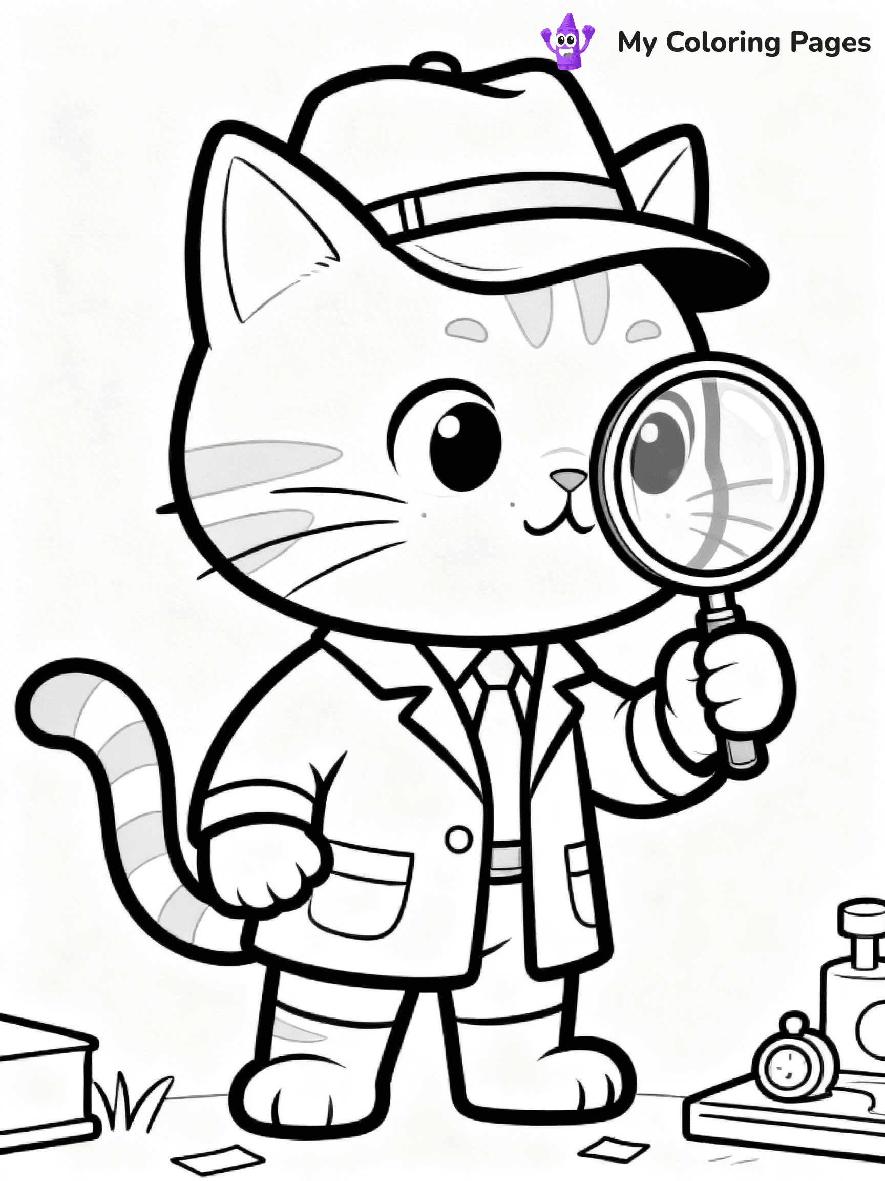 Cartoon Cat Coloring Pages - 85