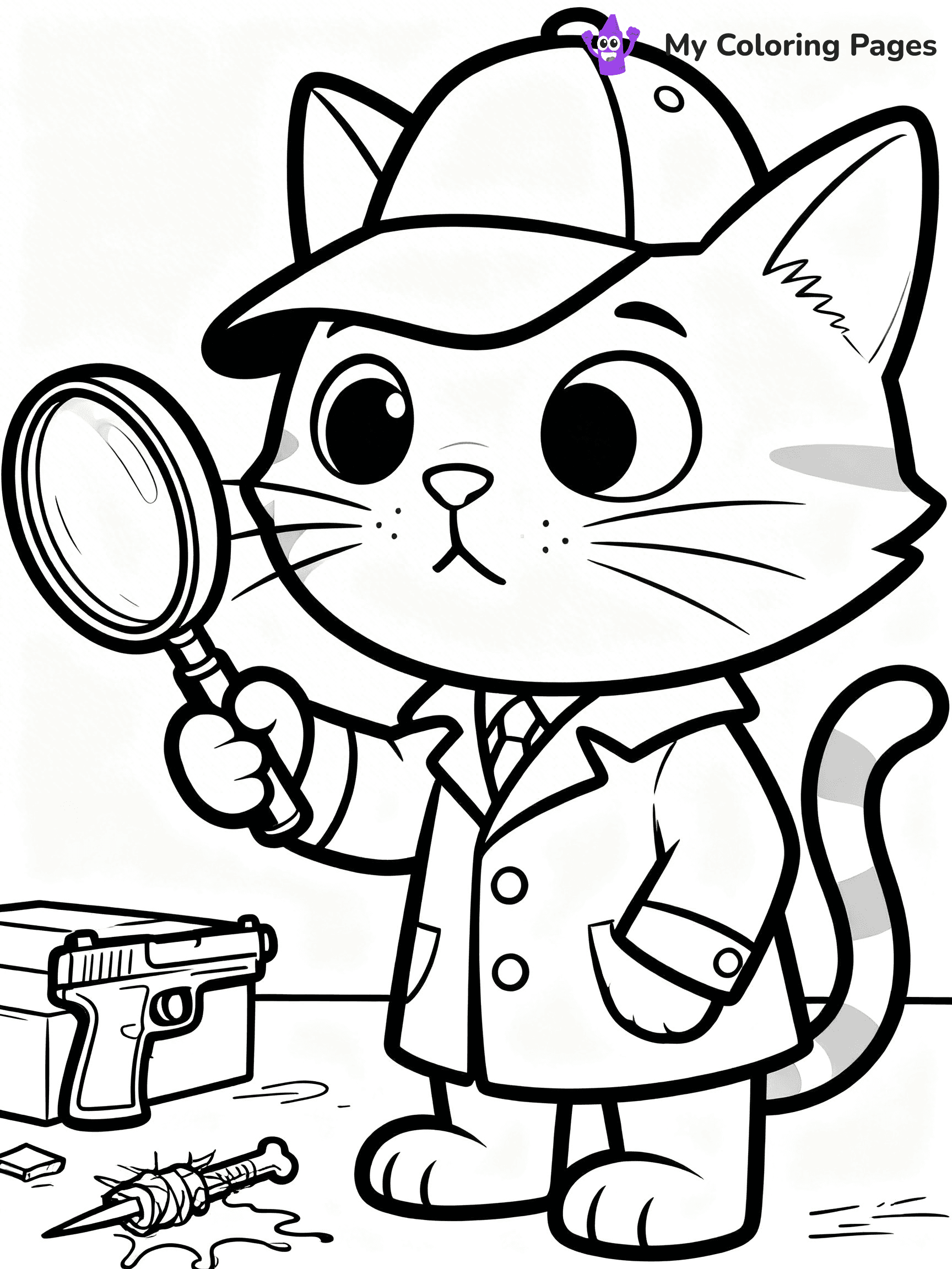 Cartoon Cat Coloring Pages - 84