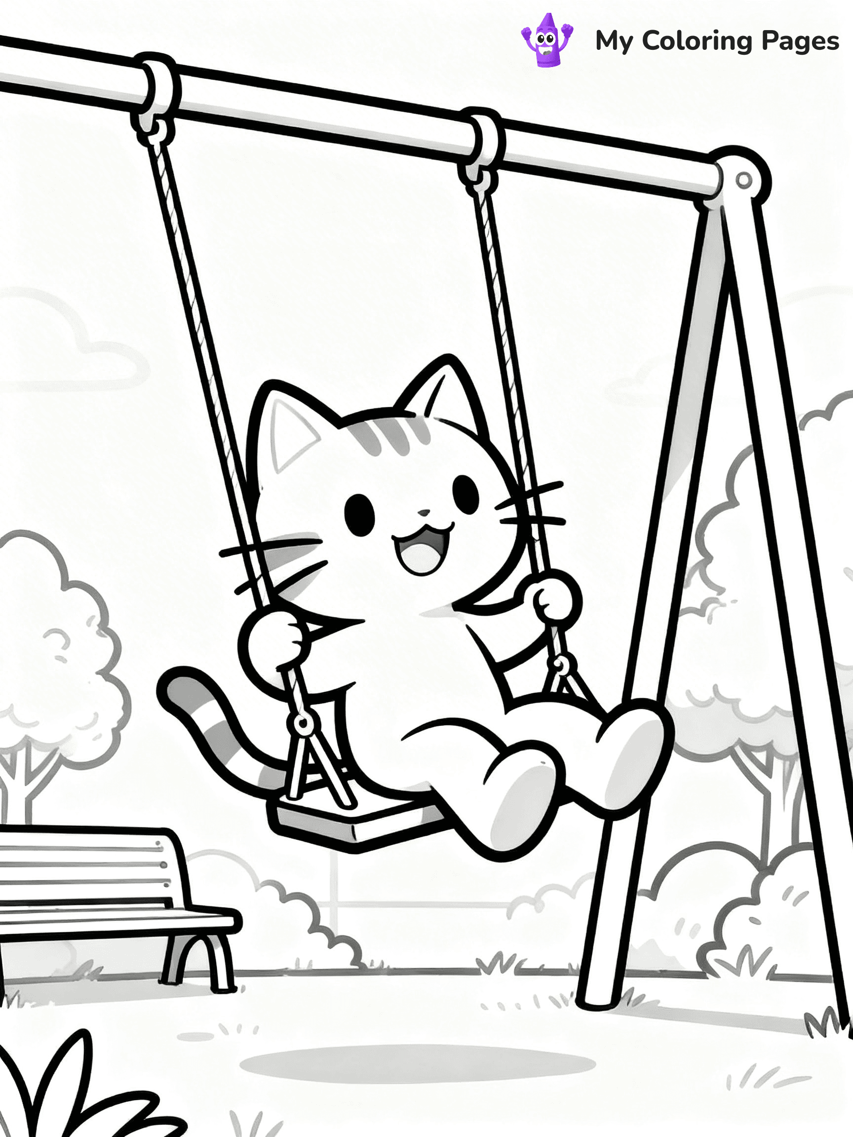 Cartoon Cat Coloring Pages - 83