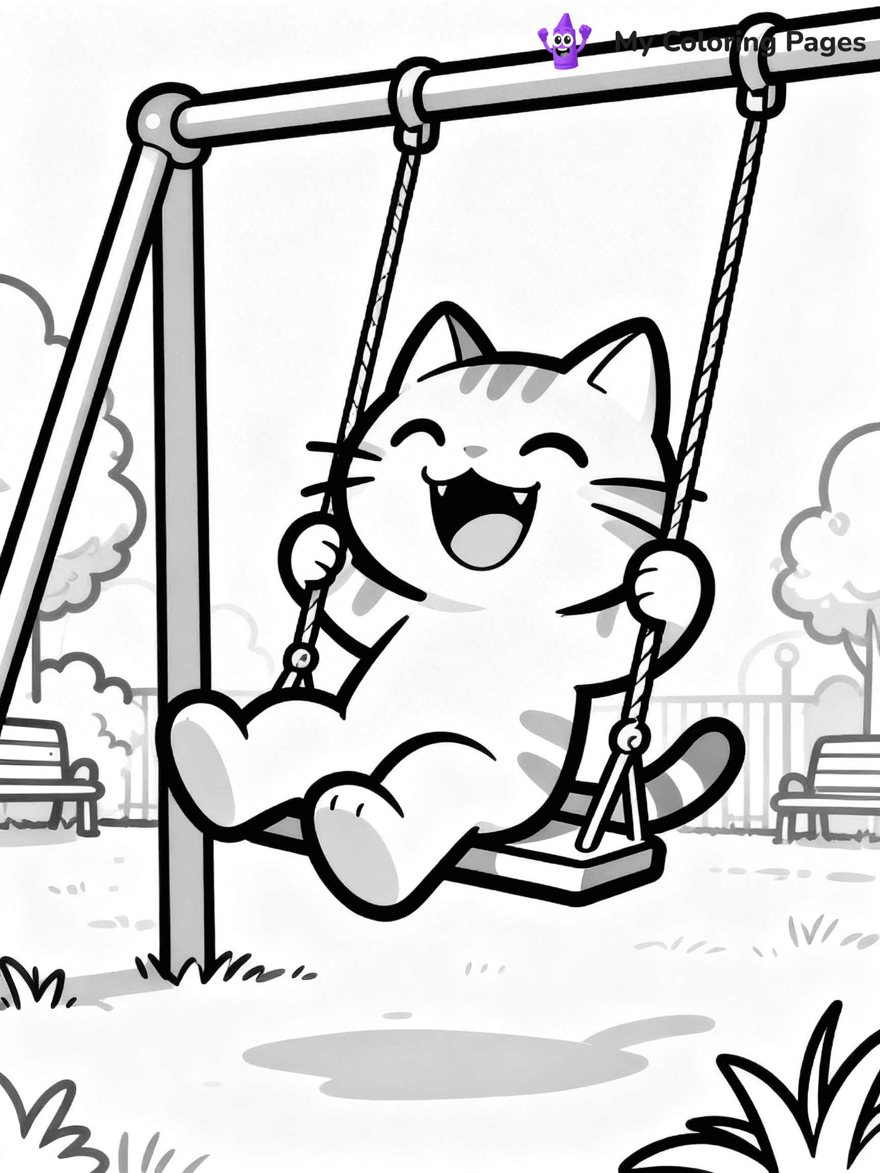 Cartoon Cat Coloring Pages - 82